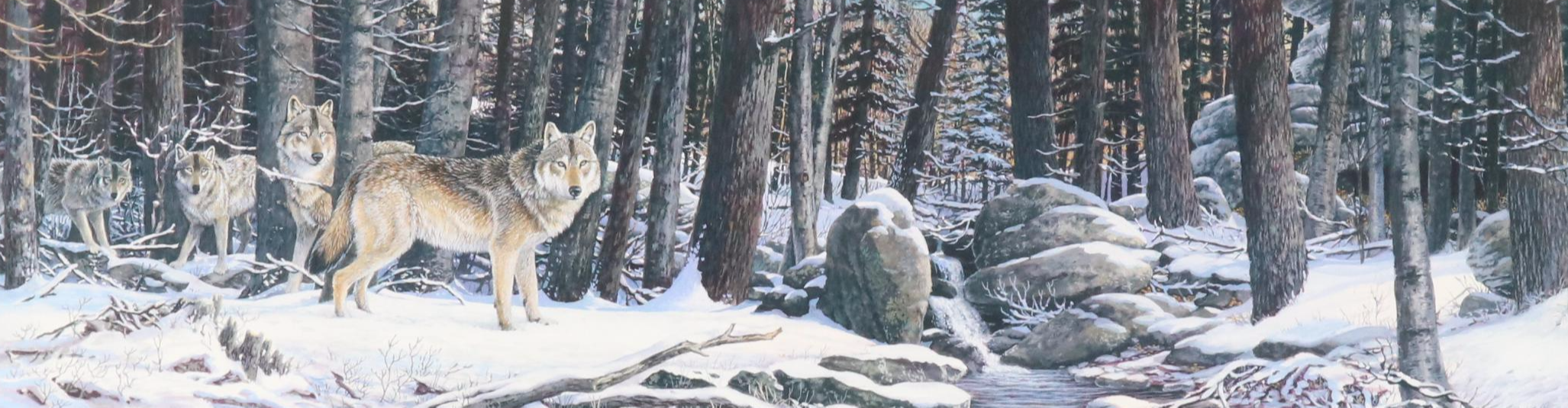 James Kevin Torline Giclée "Winter Wolves," 2006