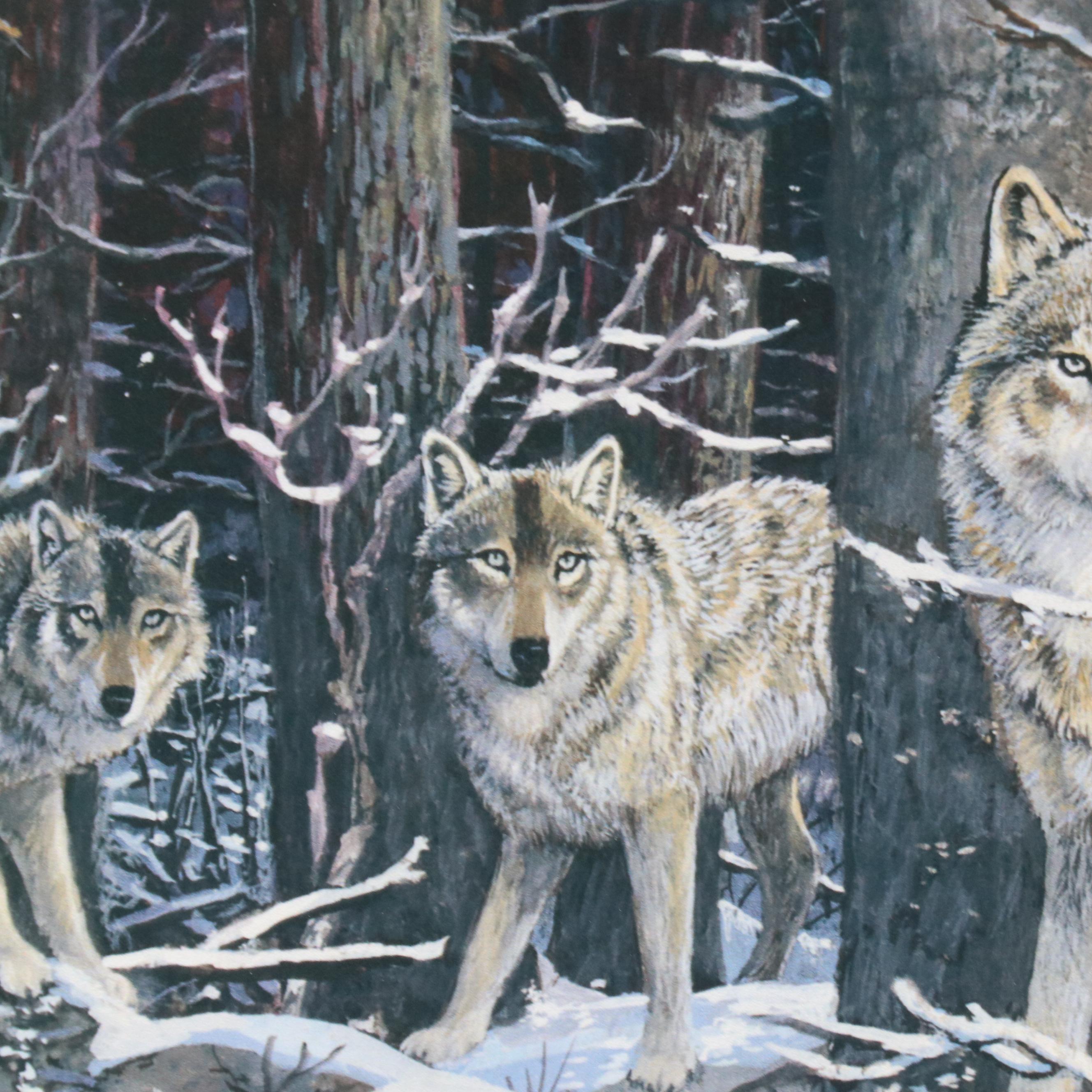 James Kevin Torline Giclée "Winter Wolves," 2006