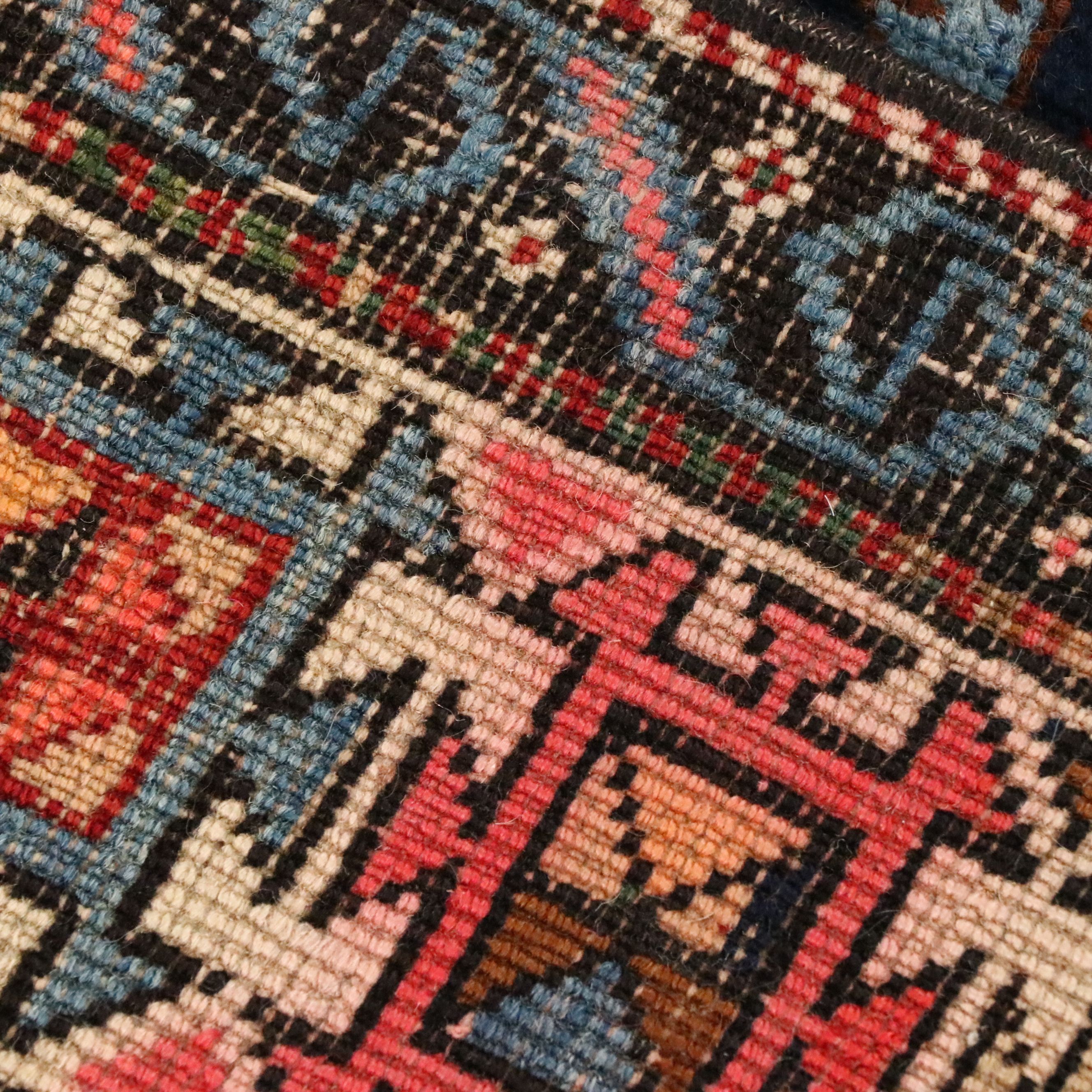 4'10 x 7'4 Hand-Knotted Caucasian Kazak Area Rug