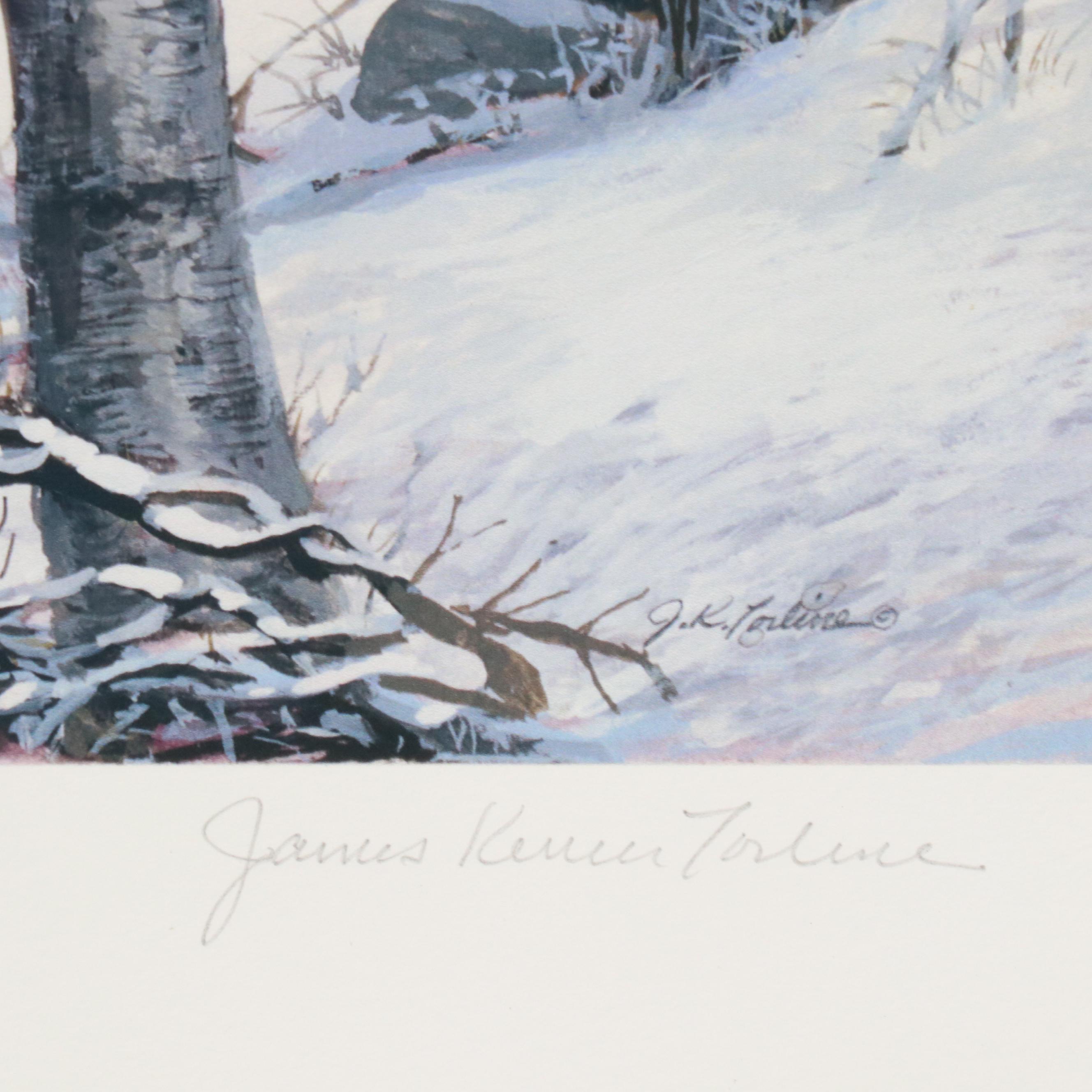 James Kevin Torline Giclée "Winter Wolves," 2006