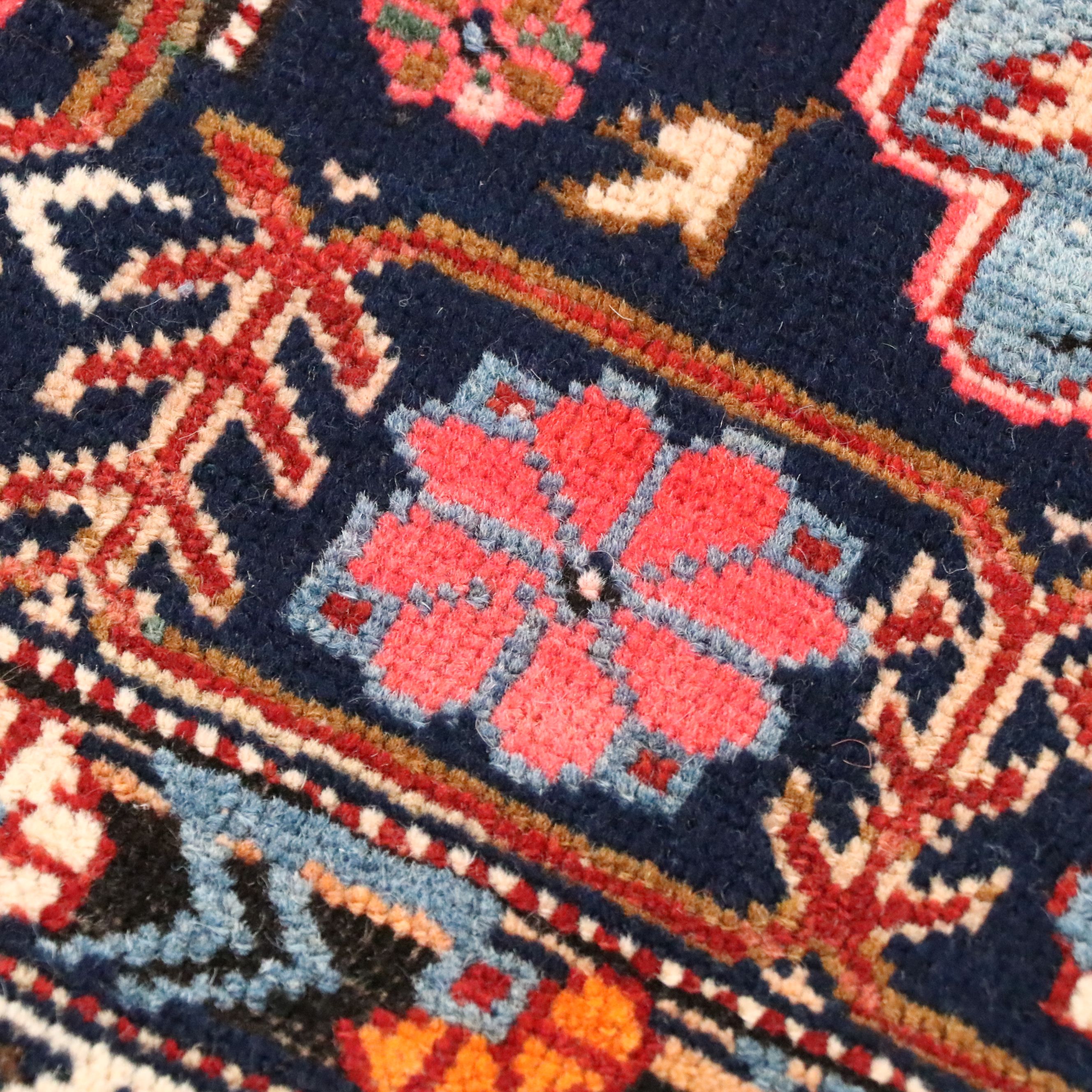 4'10 x 7'4 Hand-Knotted Caucasian Kazak Area Rug