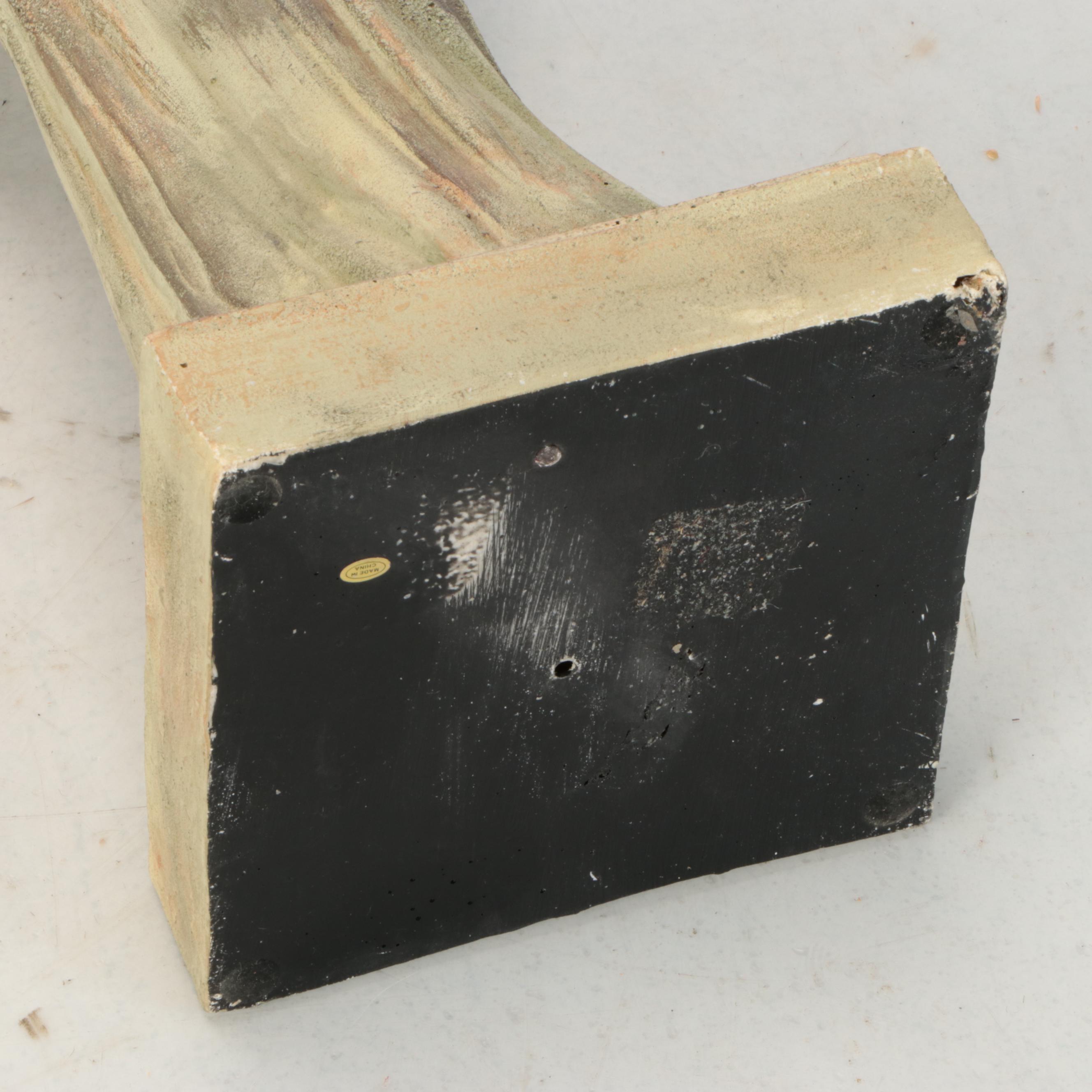 Neoclassical Caryatid Style Plaster Plant Stands