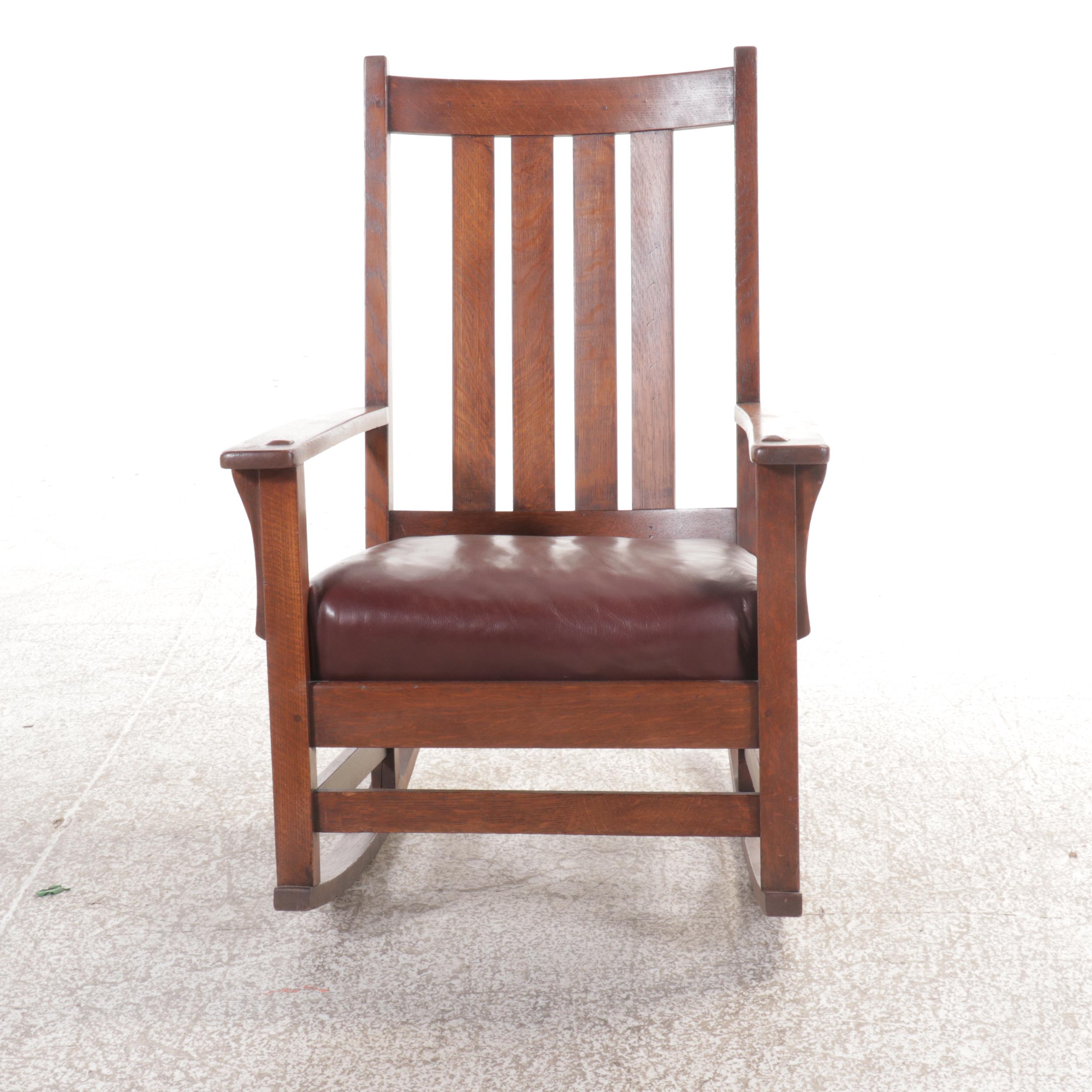 J.M. Young & Sons, Camden, New York Arts and Crafts Rocker