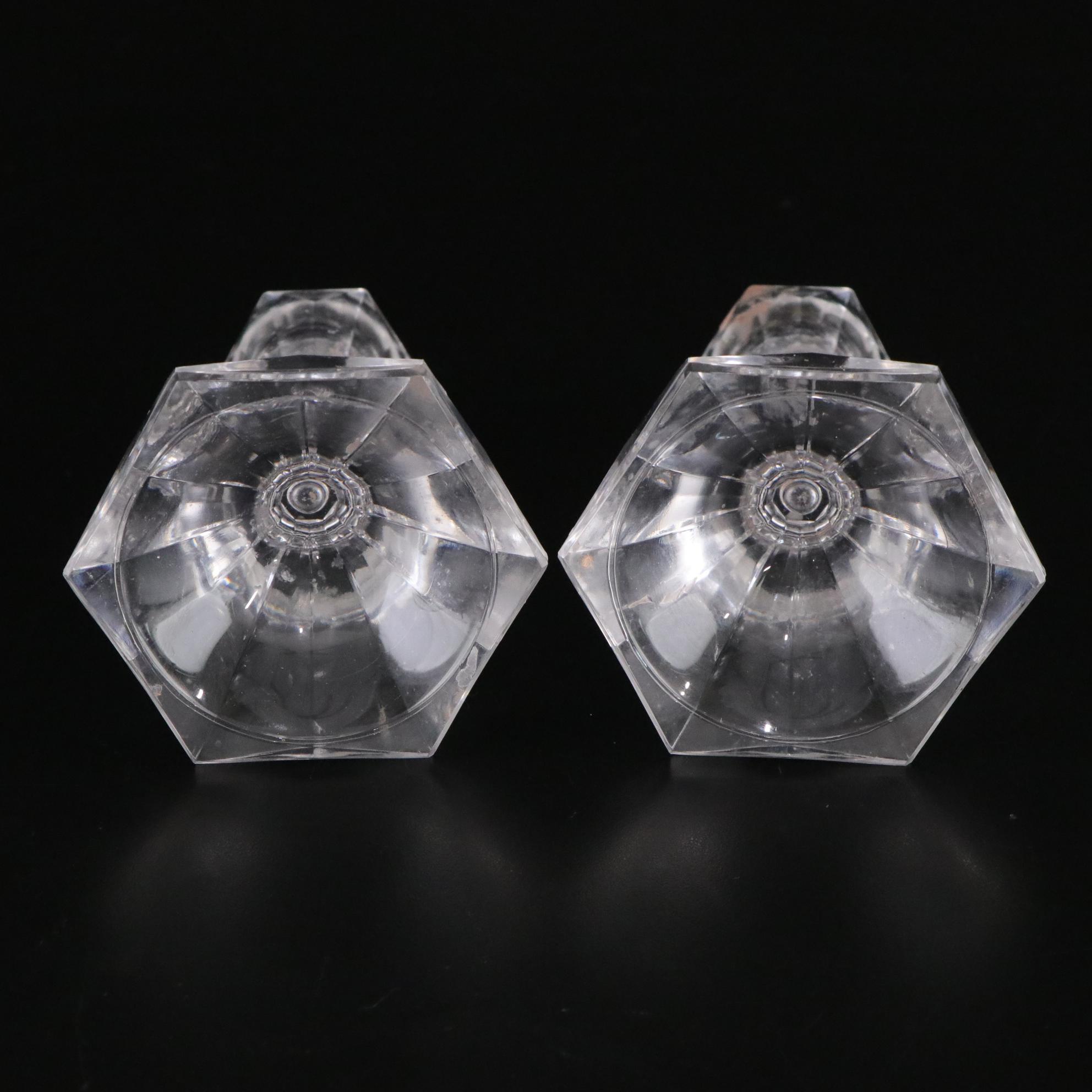 Avon "Cape Cod" Pressed Glass Butter Dish with Crystal Candlesticks and More