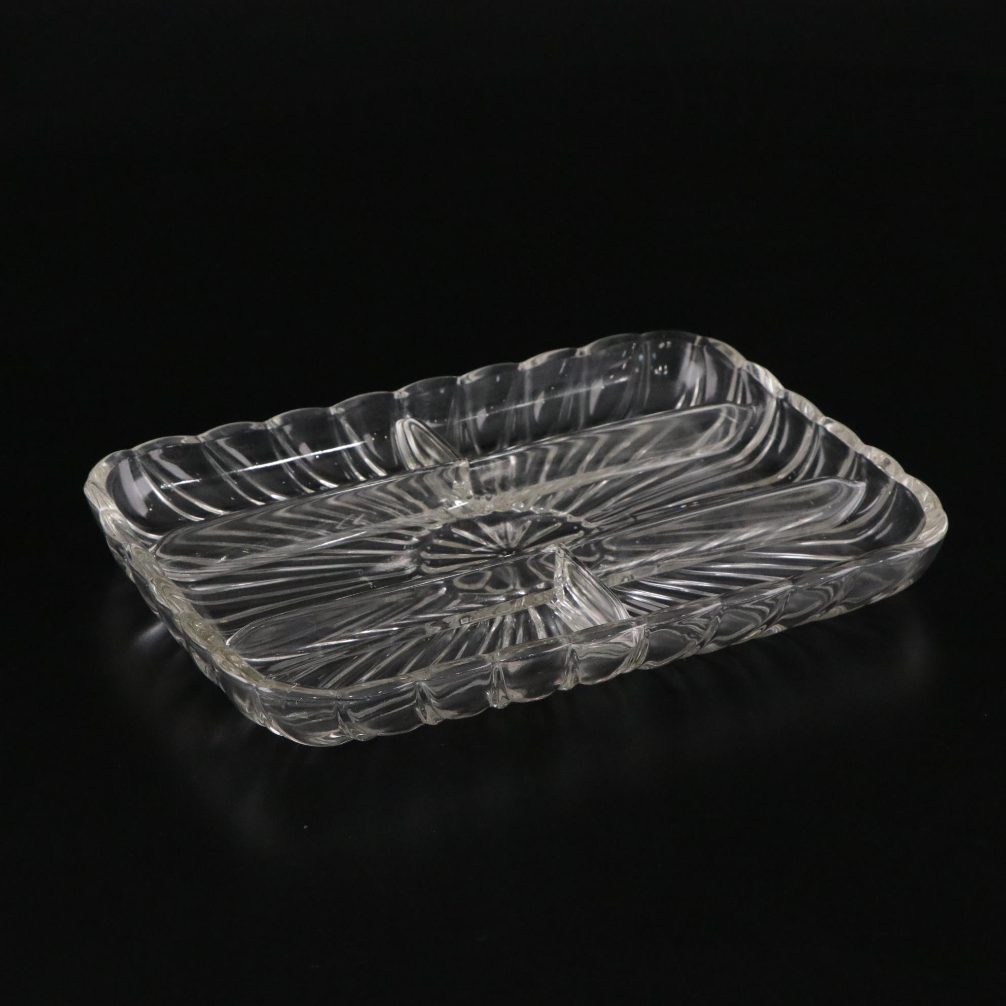 Avon "Cape Cod" Pressed Glass Butter Dish with Crystal Candlesticks and More