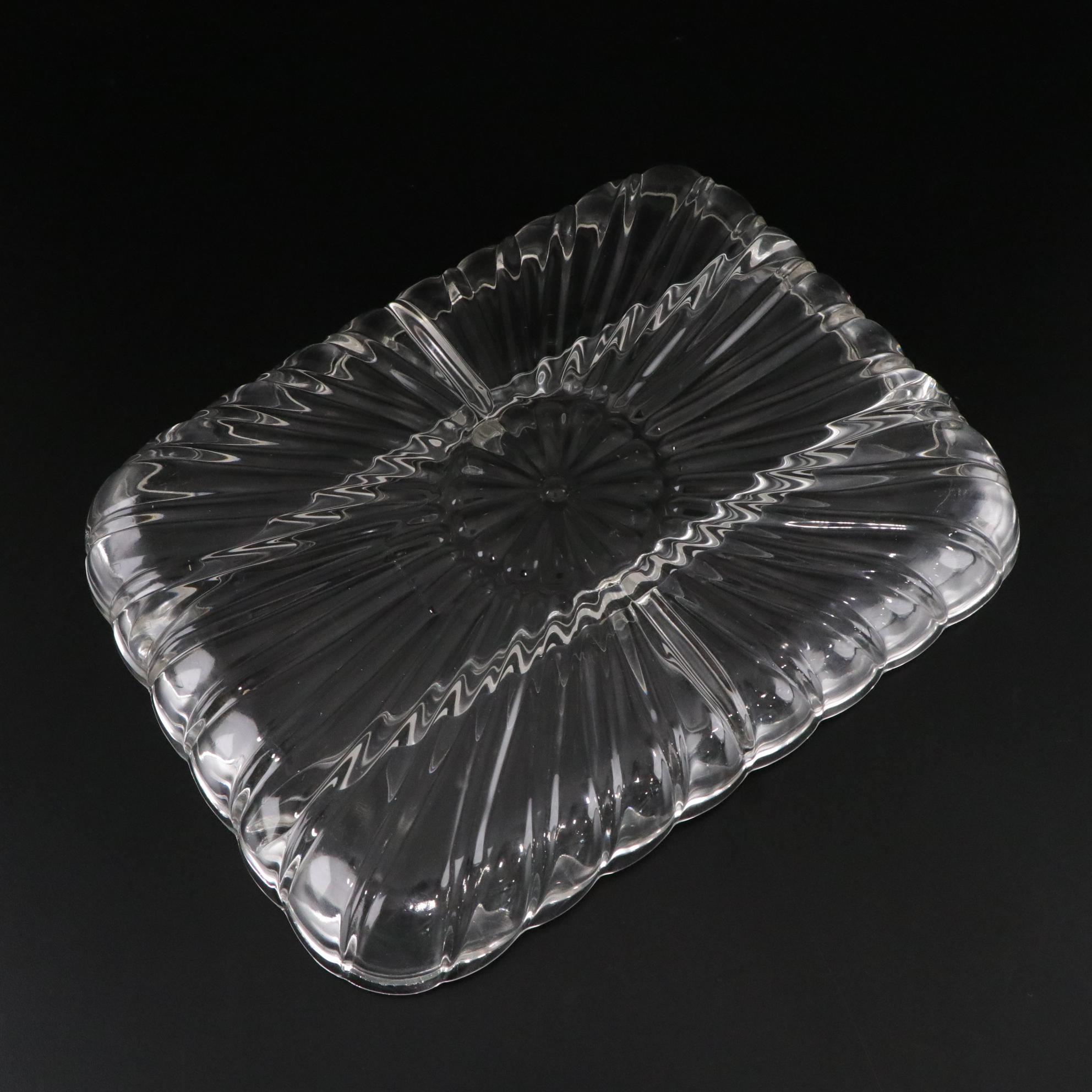 Avon "Cape Cod" Pressed Glass Butter Dish with Crystal Candlesticks and More