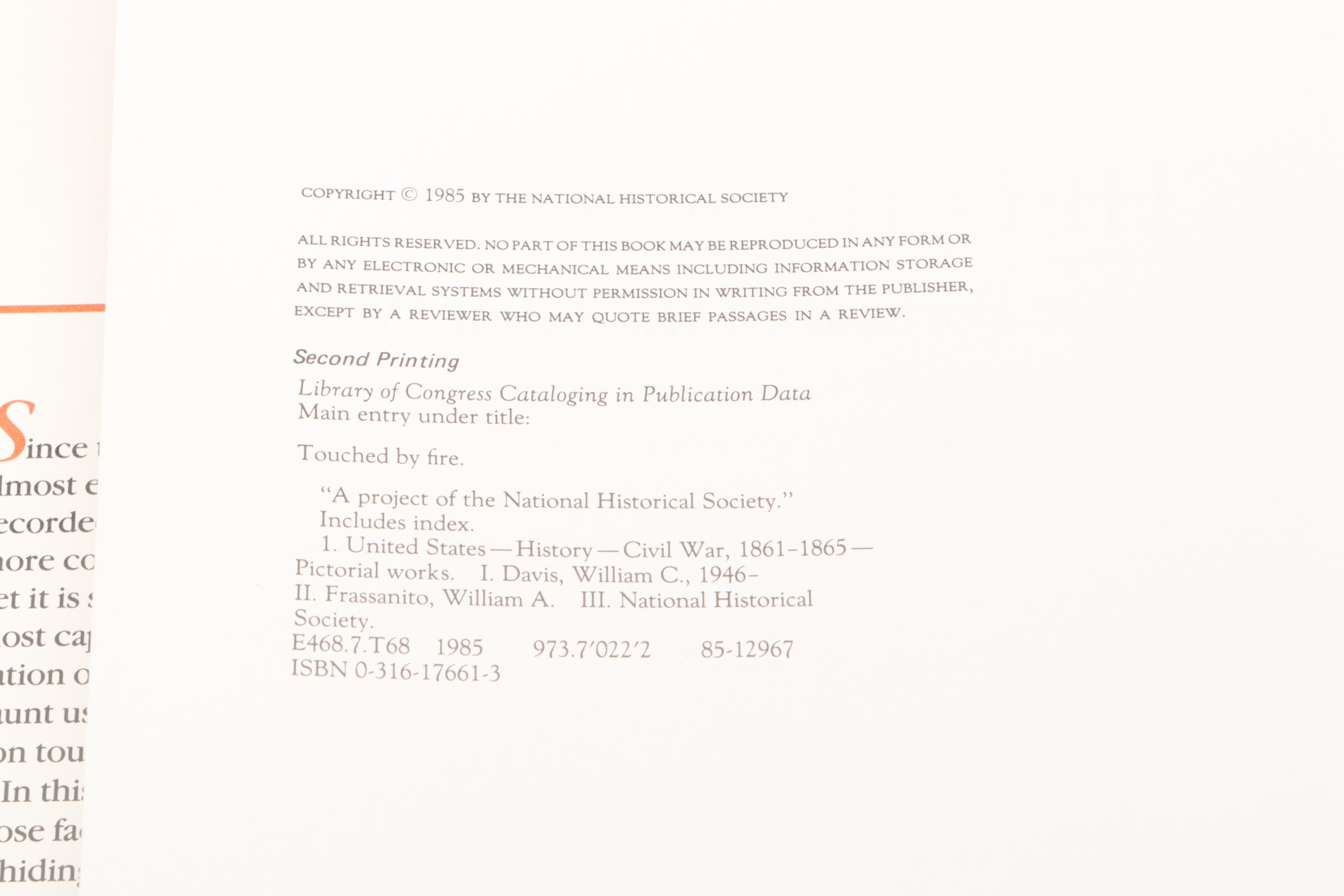 "Touched by Fire" Two-Volume Set and More Civil War Photography Books