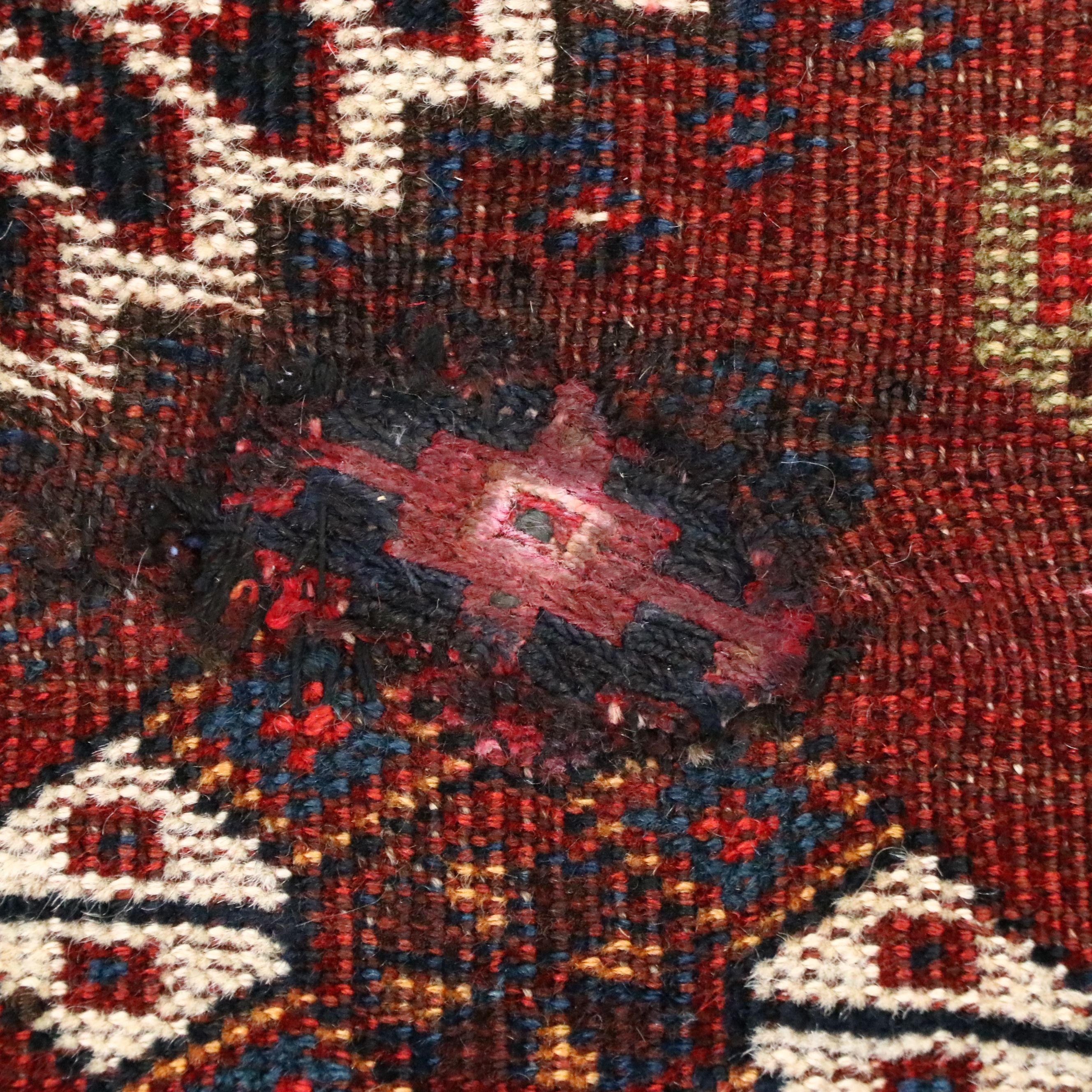 4'11 x 9'3 Hand-Knotted Persian QashqaI Area Rug