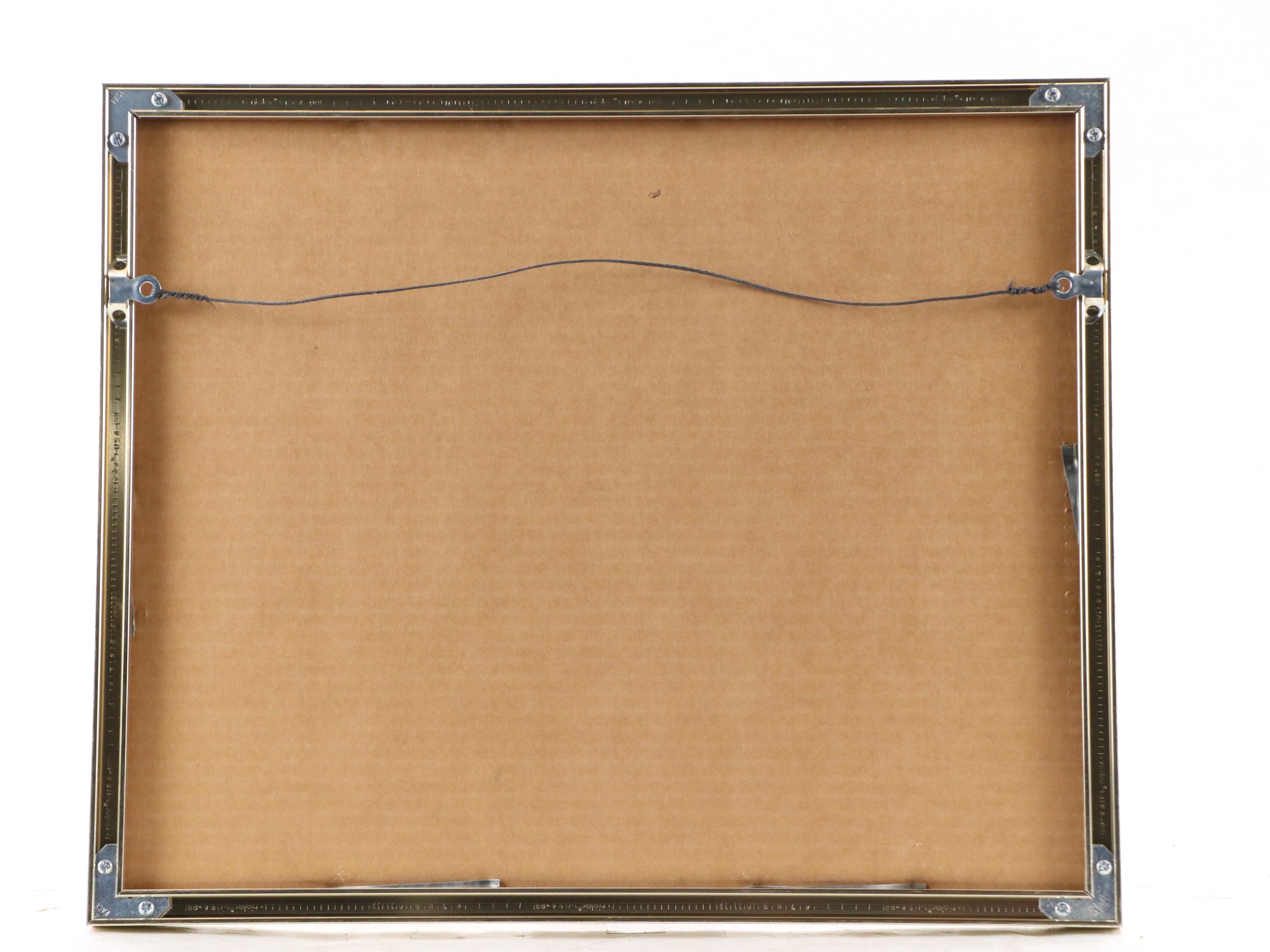 Dock Scene Lithograph, Late 20th Century