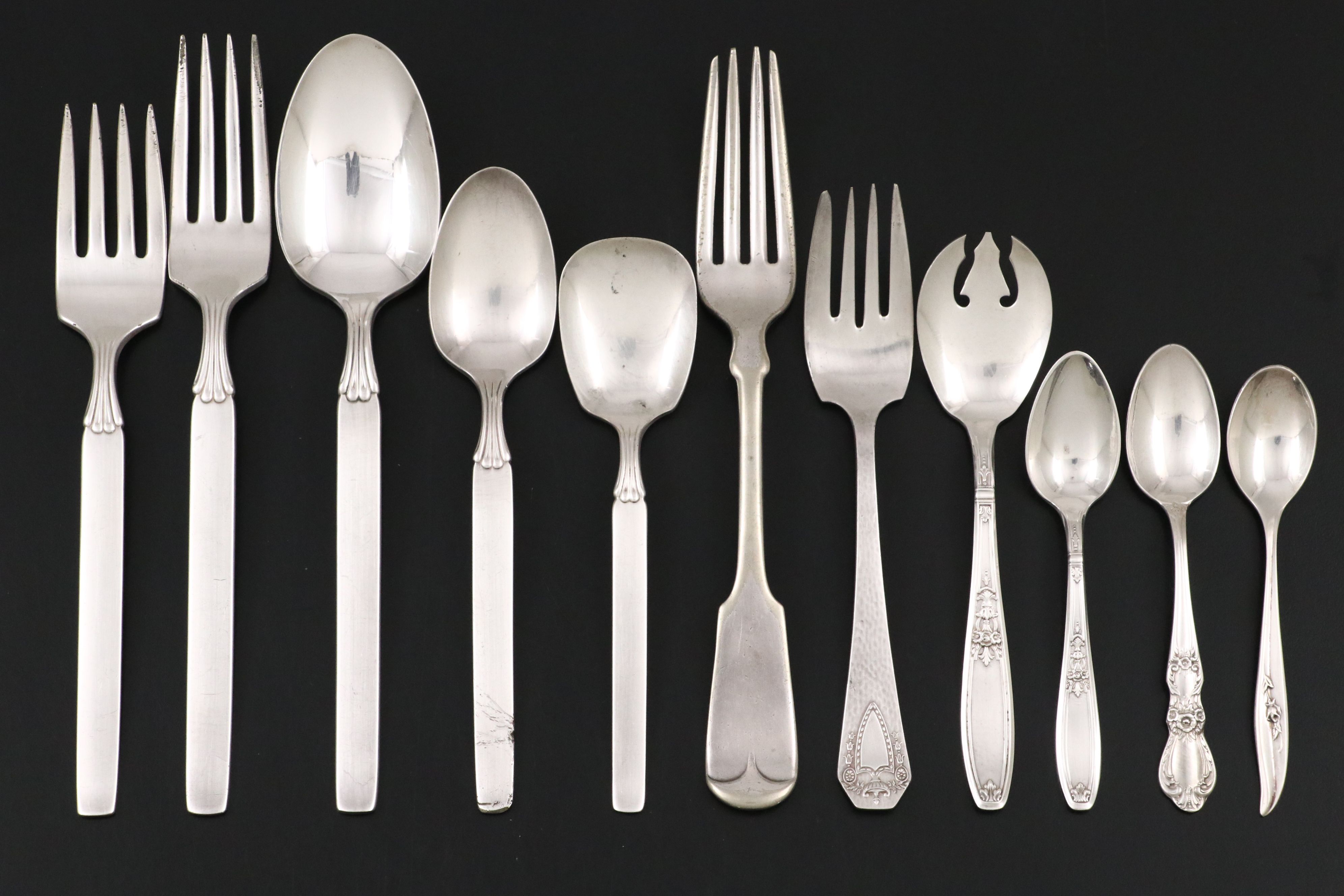 Oneida "Twilight"  and Other Silver Plate Flatware, 20th Century