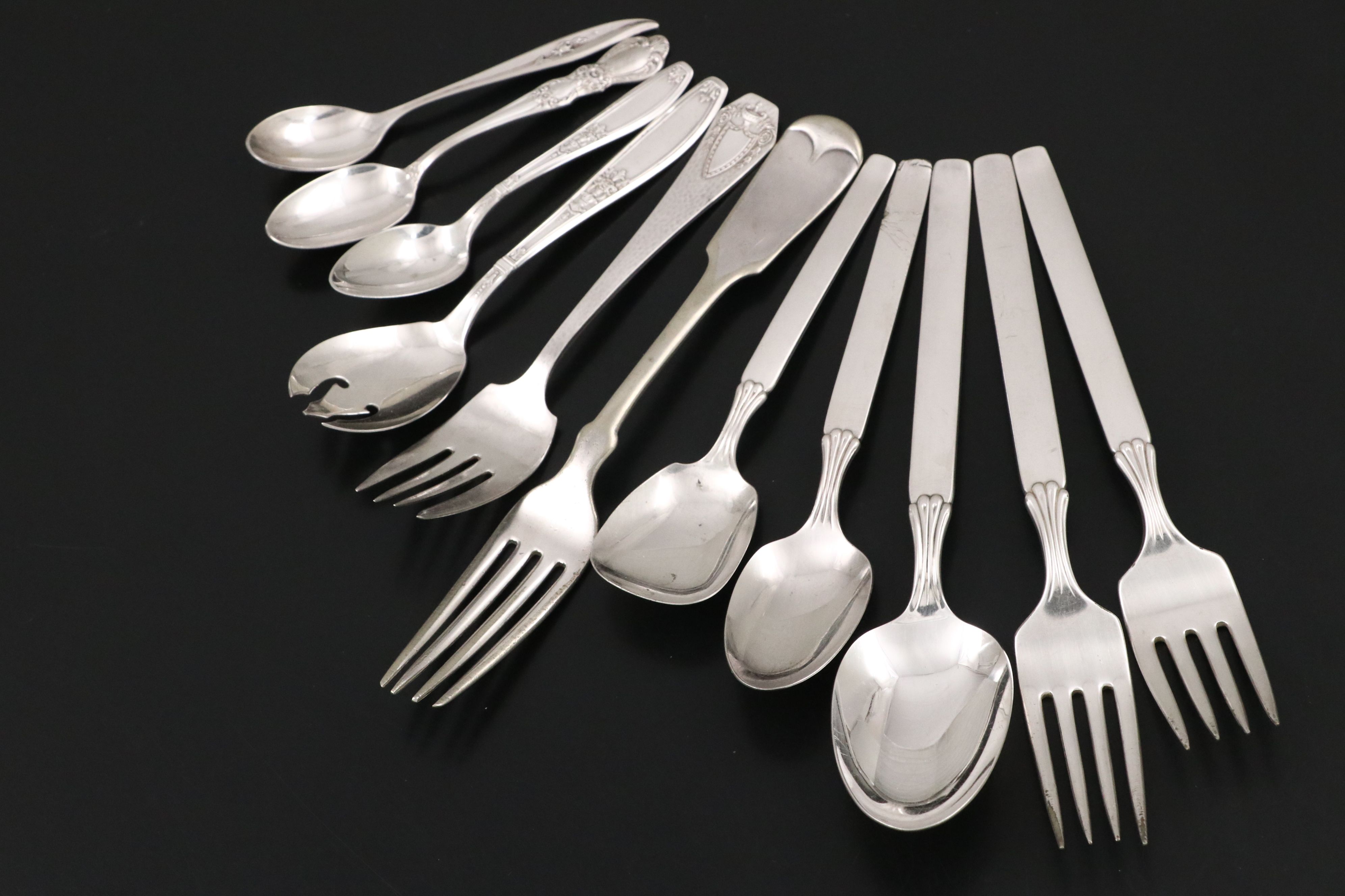 Oneida "Twilight"  and Other Silver Plate Flatware, 20th Century