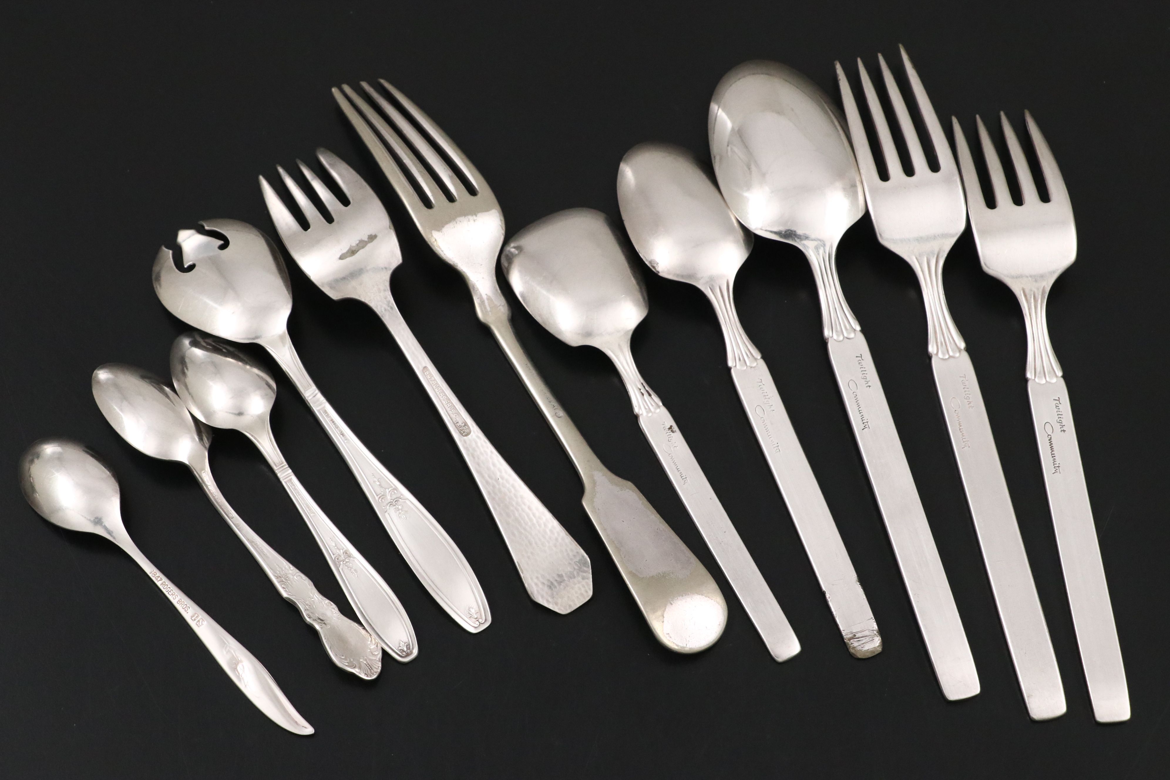 Oneida "Twilight"  and Other Silver Plate Flatware, 20th Century