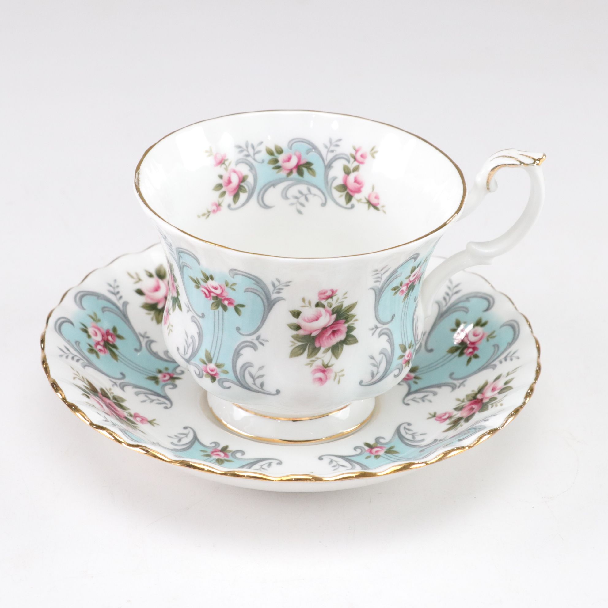 Royal Albert "Love Story Series" Porcelain Teacups, Set of Four