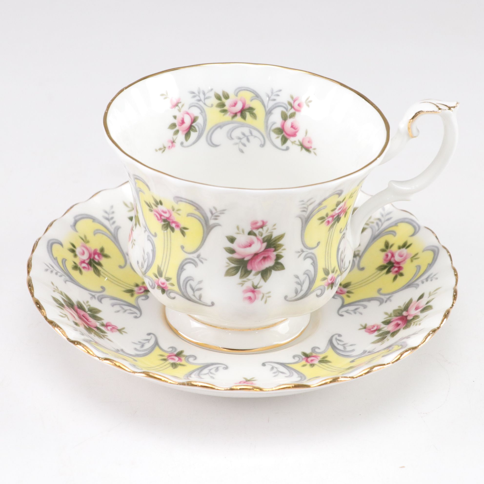 Royal Albert "Love Story Series" Porcelain Teacups, Set of Four