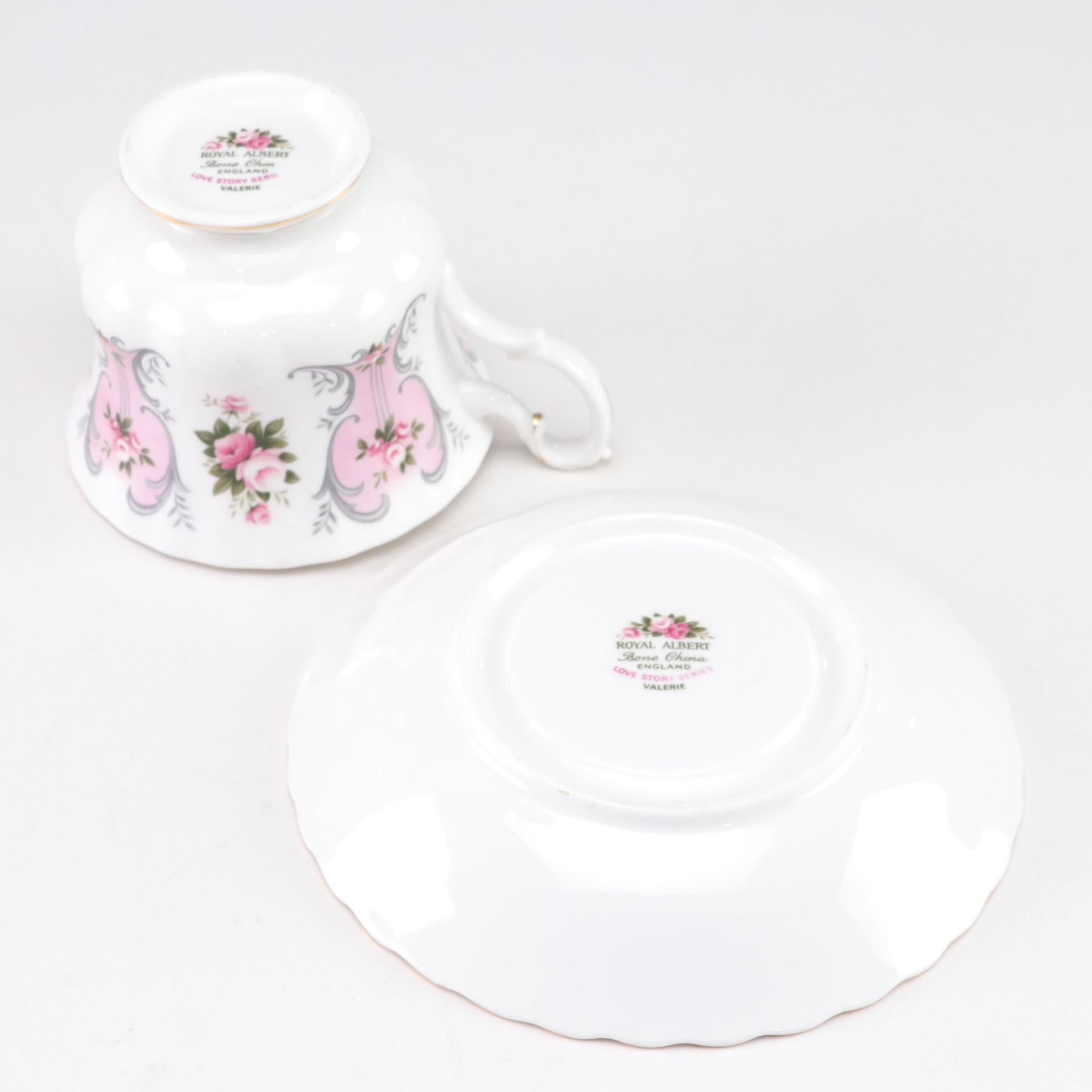 Royal Albert "Love Story Series" Porcelain Teacups, Set of Four