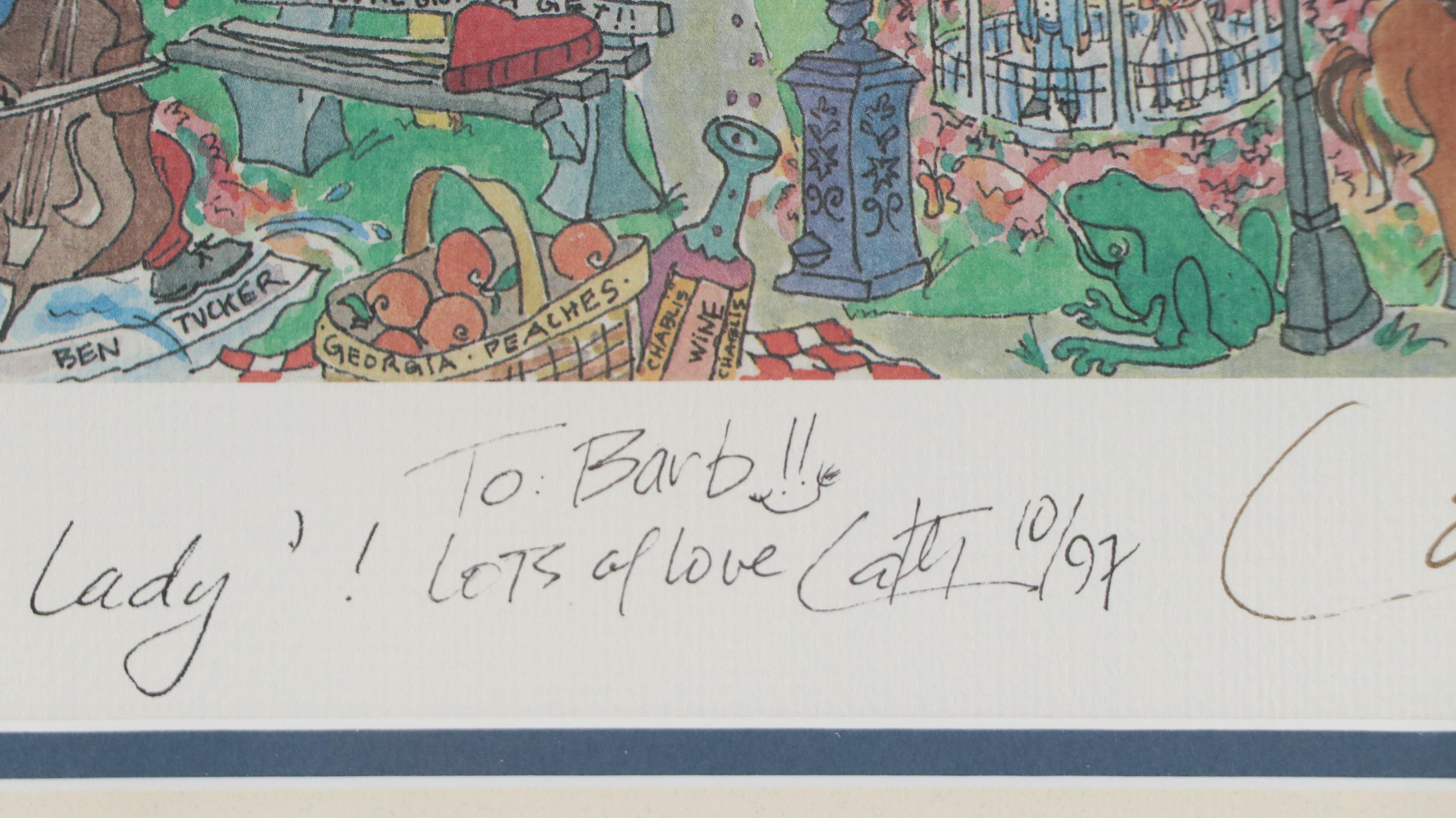 Cityscape Offset Lithograph "Savannah - 'The Beautiful Lady'," 1995