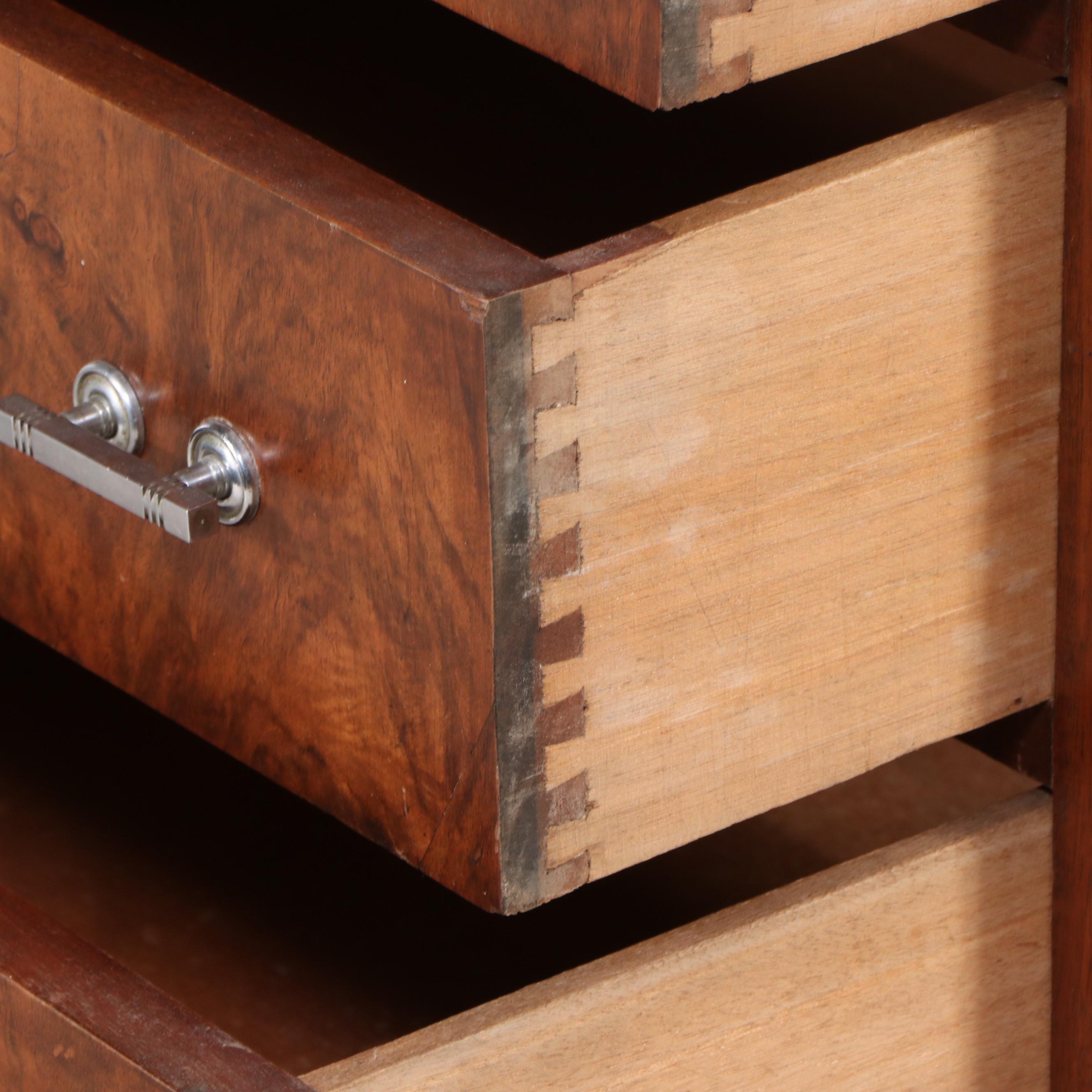 Queen Anne Style Burl Wood Tallboy, Early 20th Century