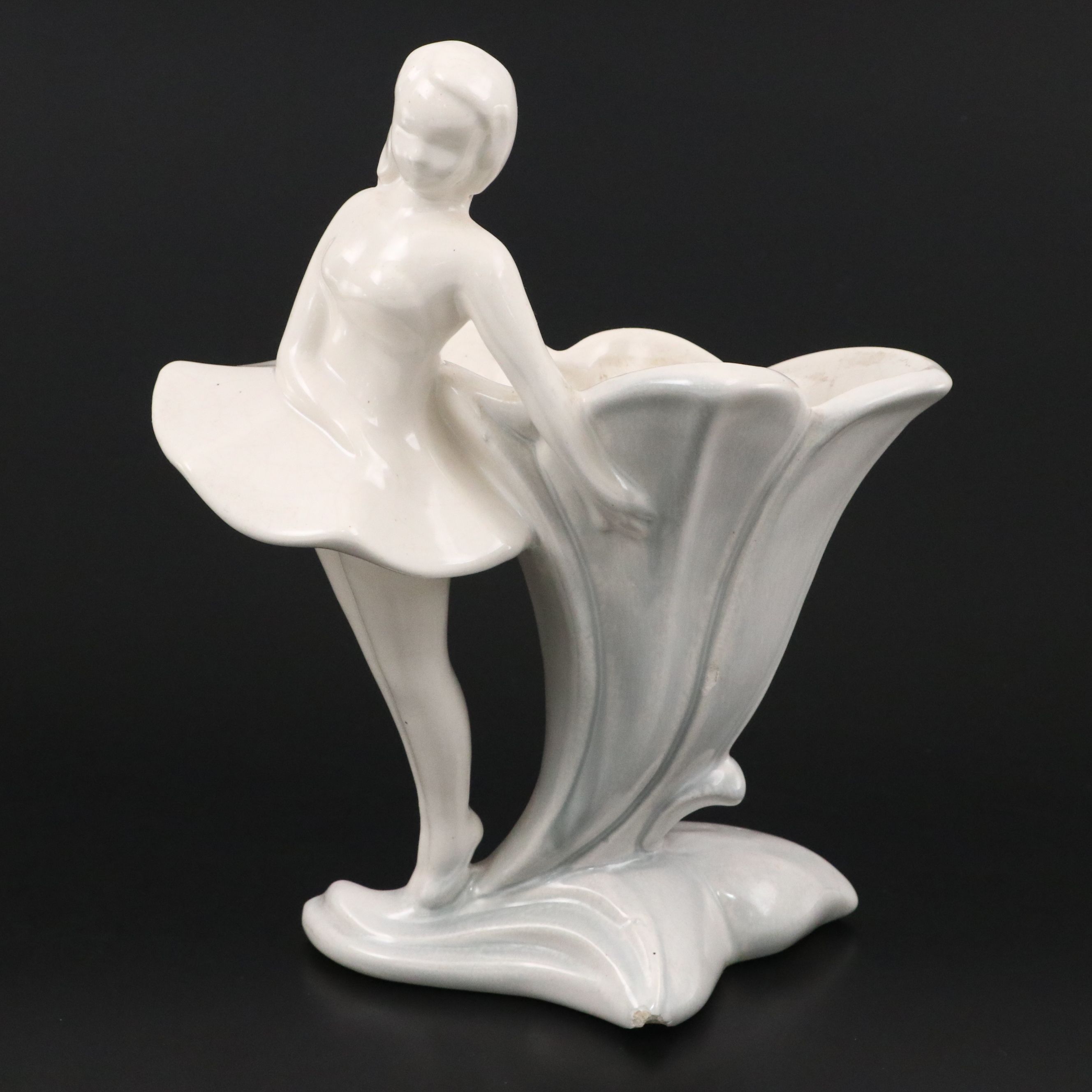 Art Deco Style Ceramic Ballerina Planters