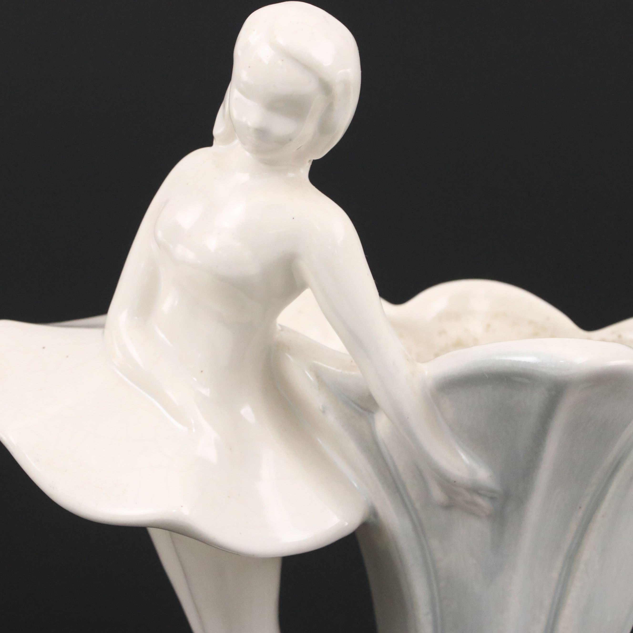 Art Deco Style Ceramic Ballerina Planters