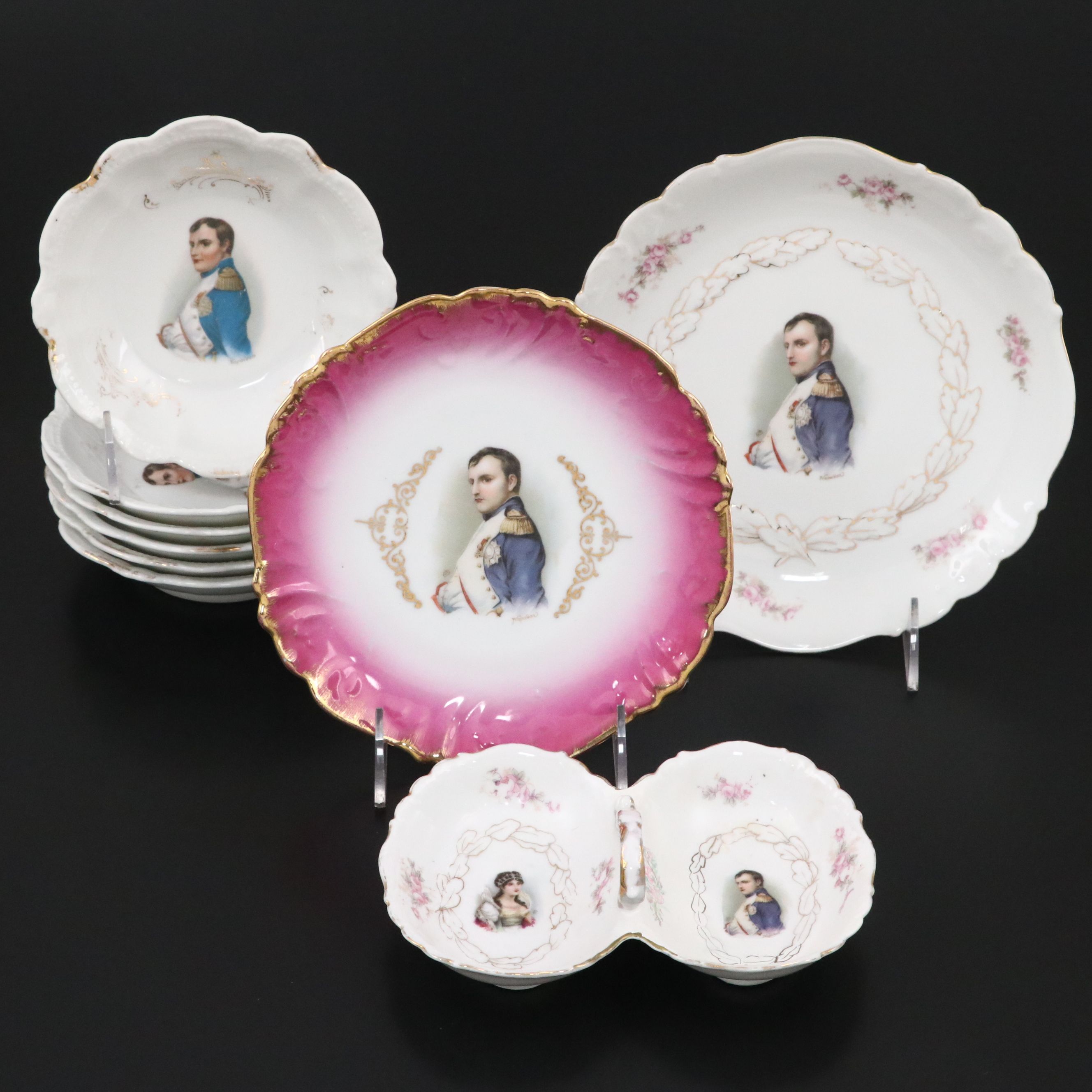 Bavarian Napoleon Portraiture Porcelain Ware, Late 19th/Early 20th Century