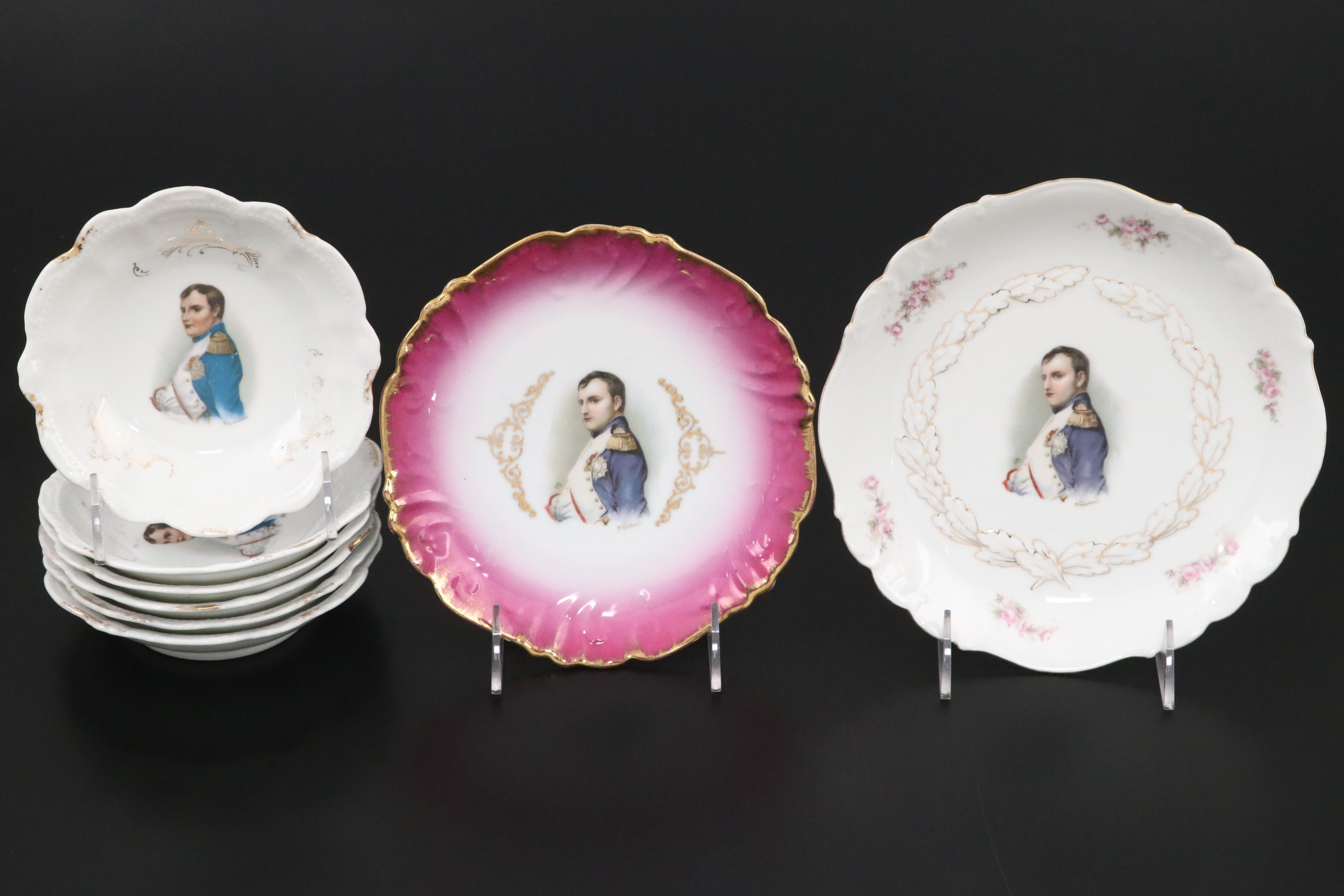 Bavarian Napoleon Portraiture Porcelain Ware, Late 19th/Early 20th Century