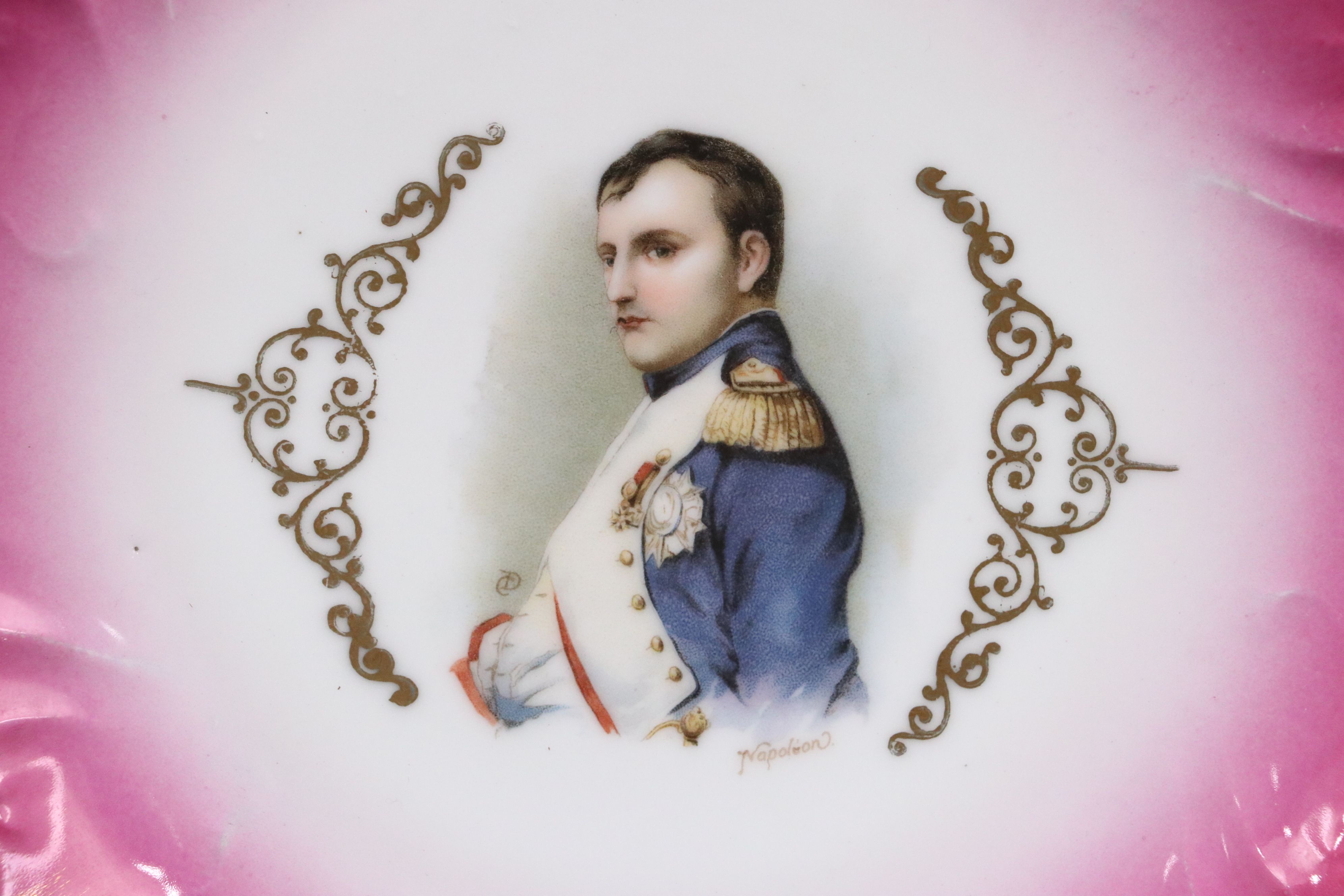 Bavarian Napoleon Portraiture Porcelain Ware, Late 19th/Early 20th Century
