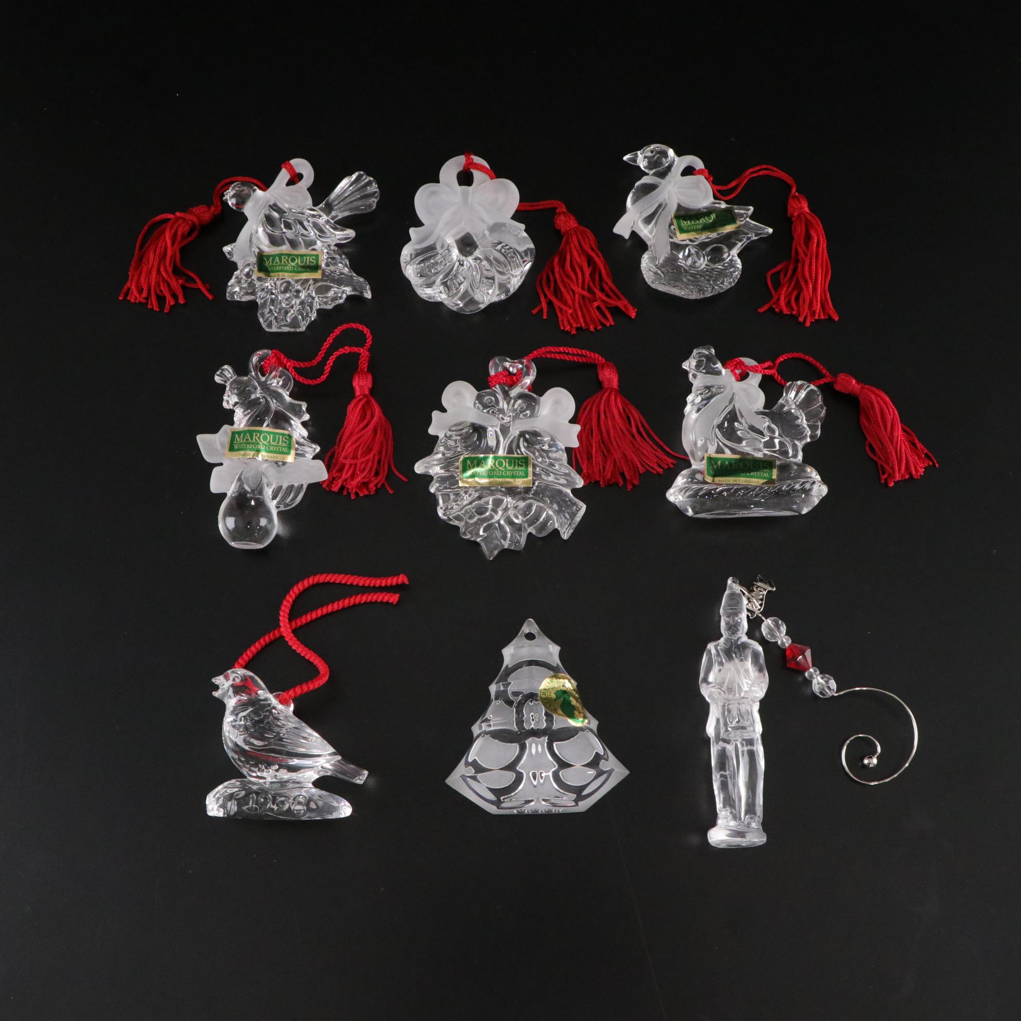 Waterford and Marquis Crystal Christmas Ornaments