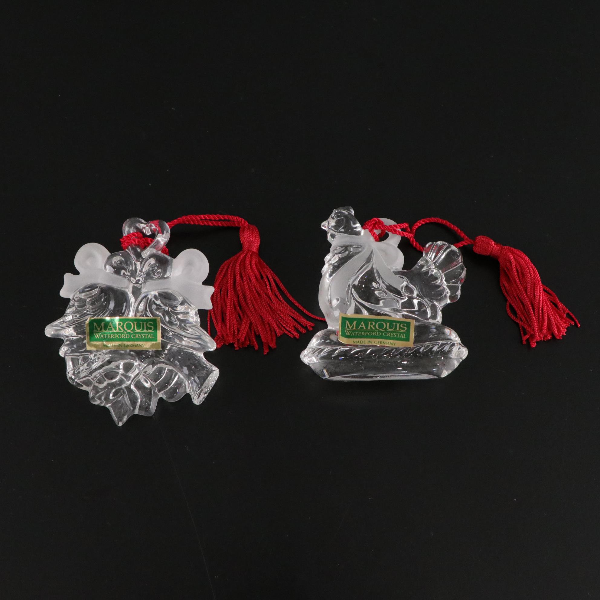Waterford and Marquis Crystal Christmas Ornaments