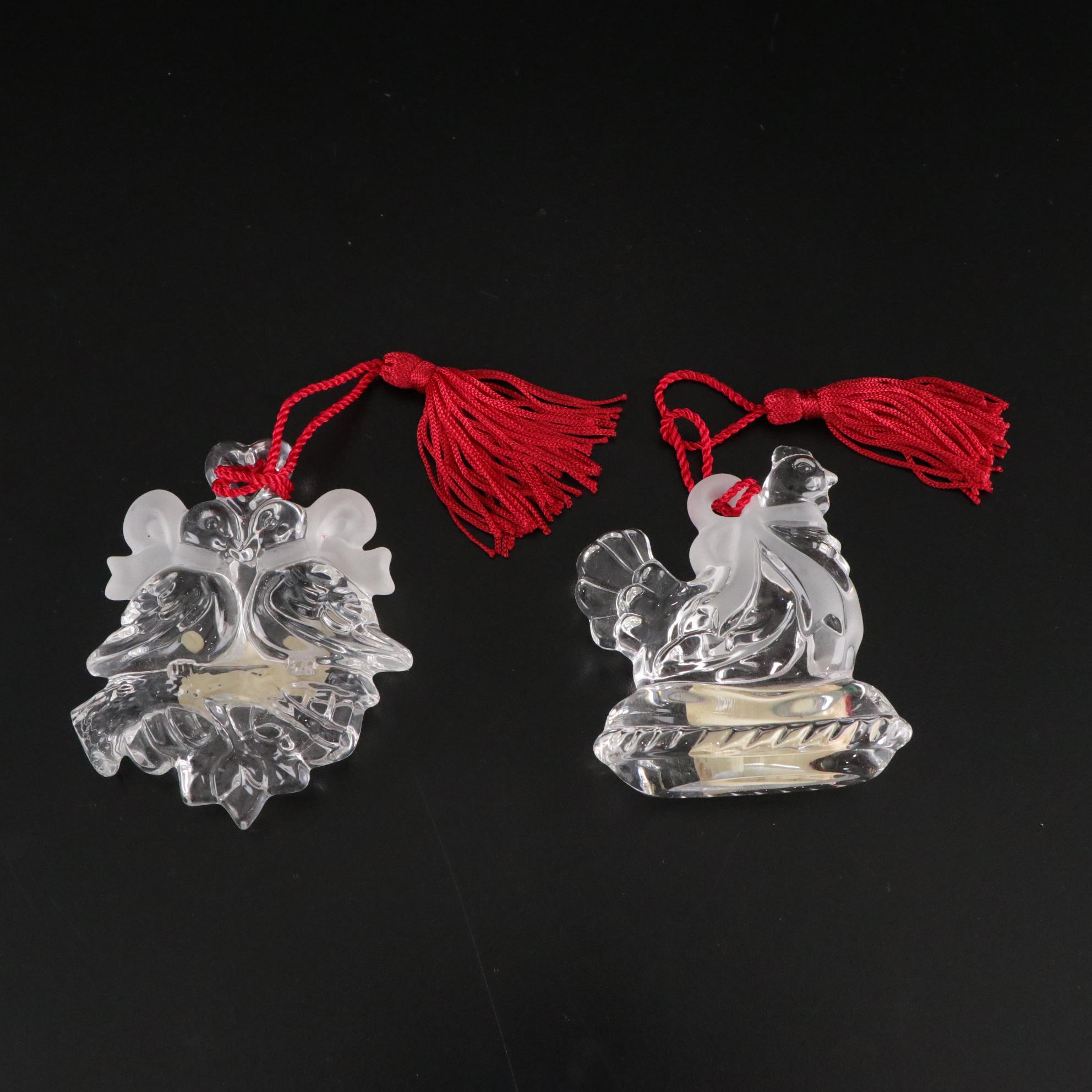Waterford and Marquis Crystal Christmas Ornaments