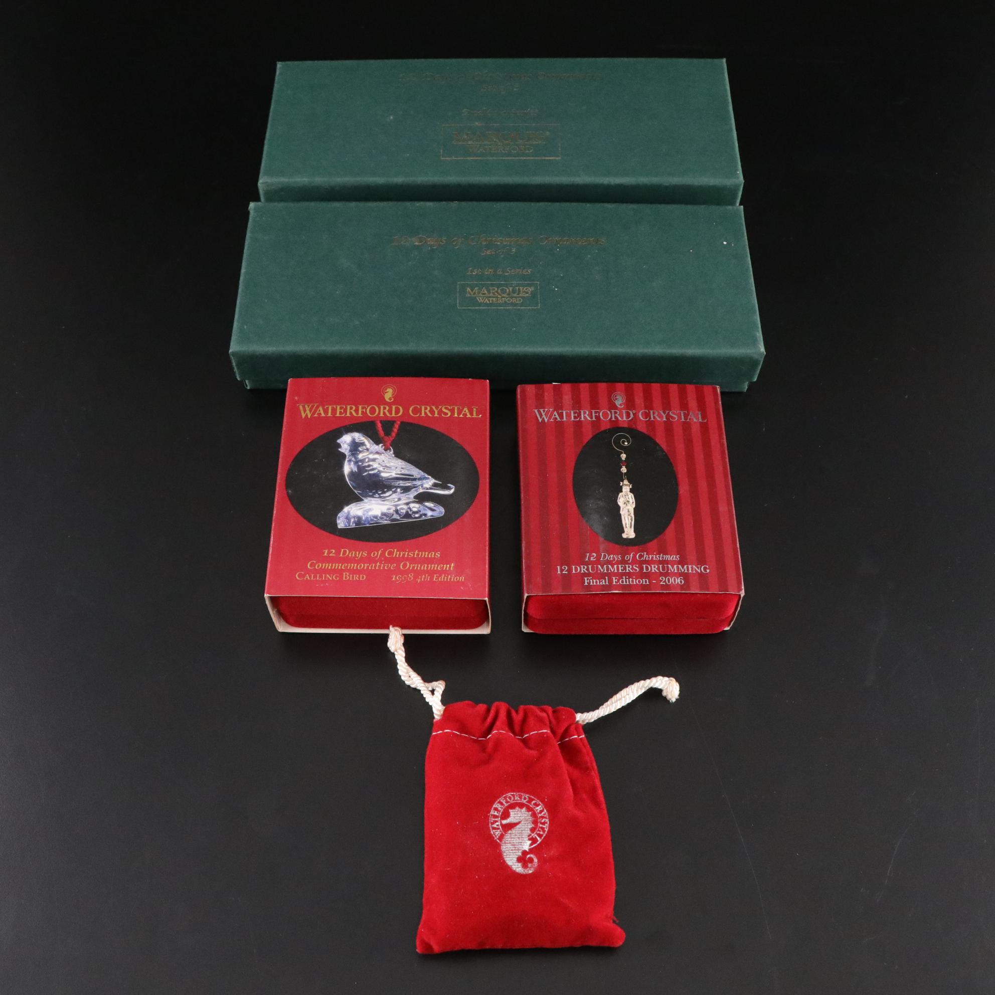 Waterford and Marquis Crystal Christmas Ornaments