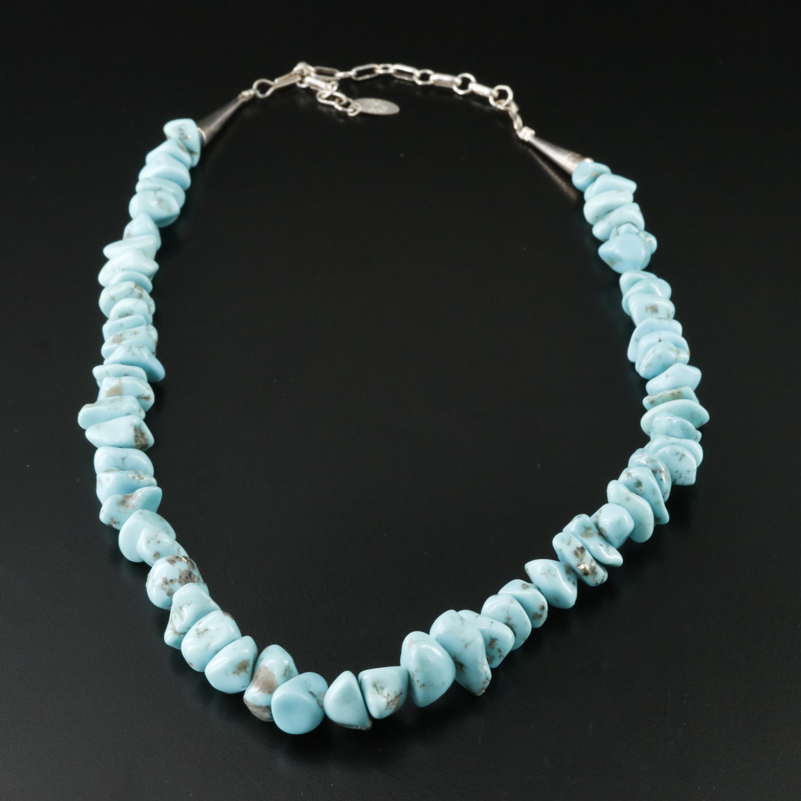 Running Bear Shop Sterling and Turquoise Necklace