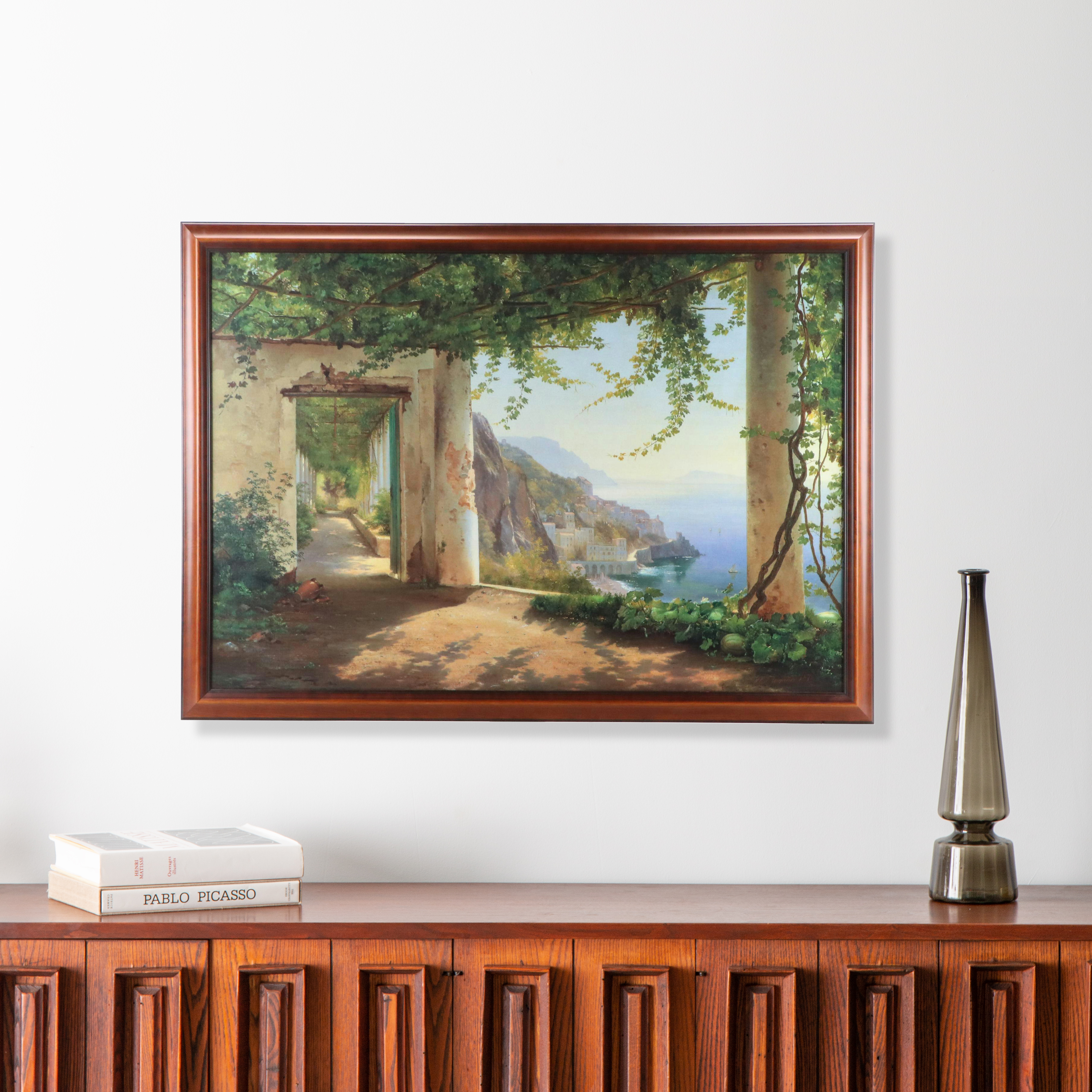 Offset Lithograph After Carl Frederick Aagaard "View to the Amalfi Coast"