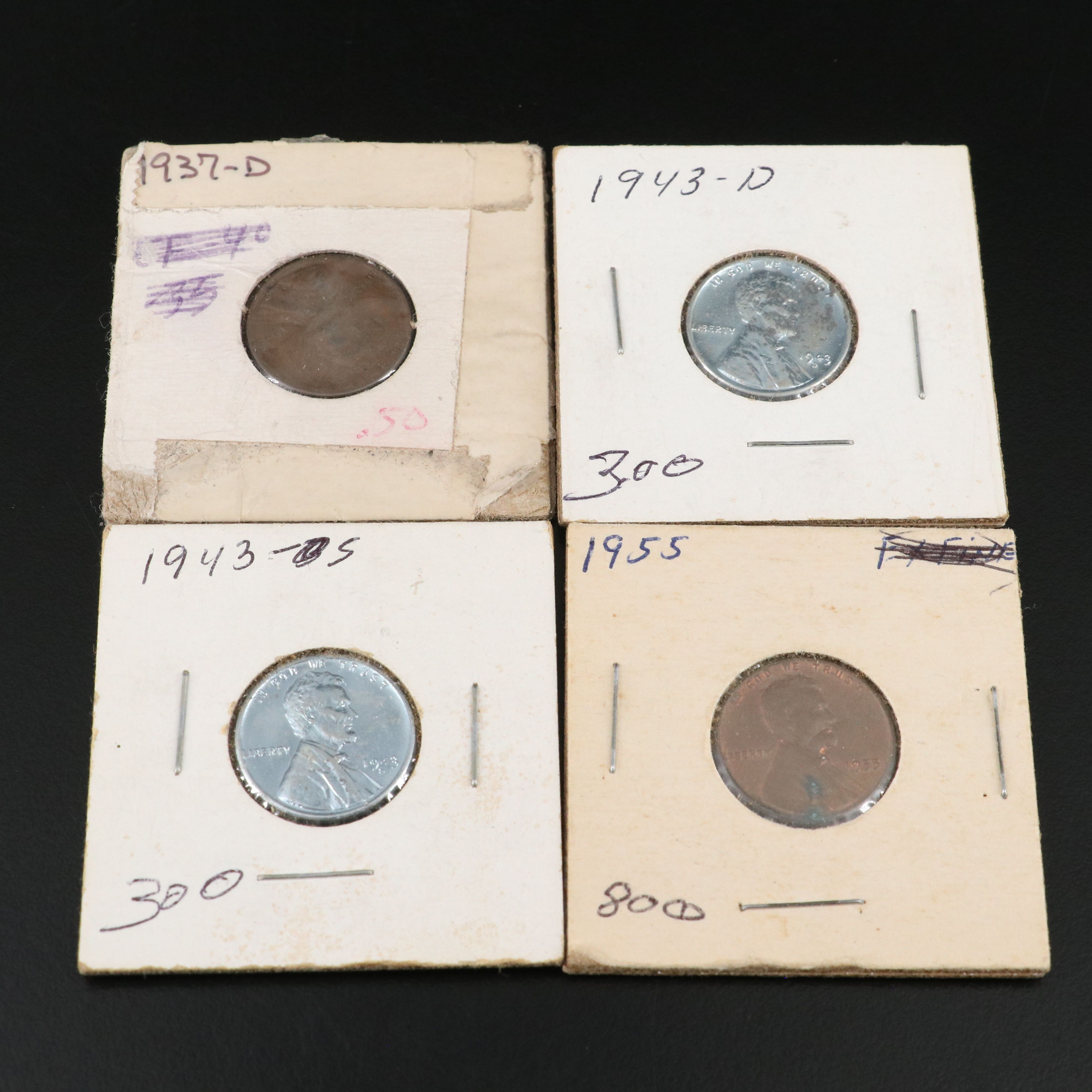 Four Sets of Antique to Vintage U.S. Coins and More, Includes Silver