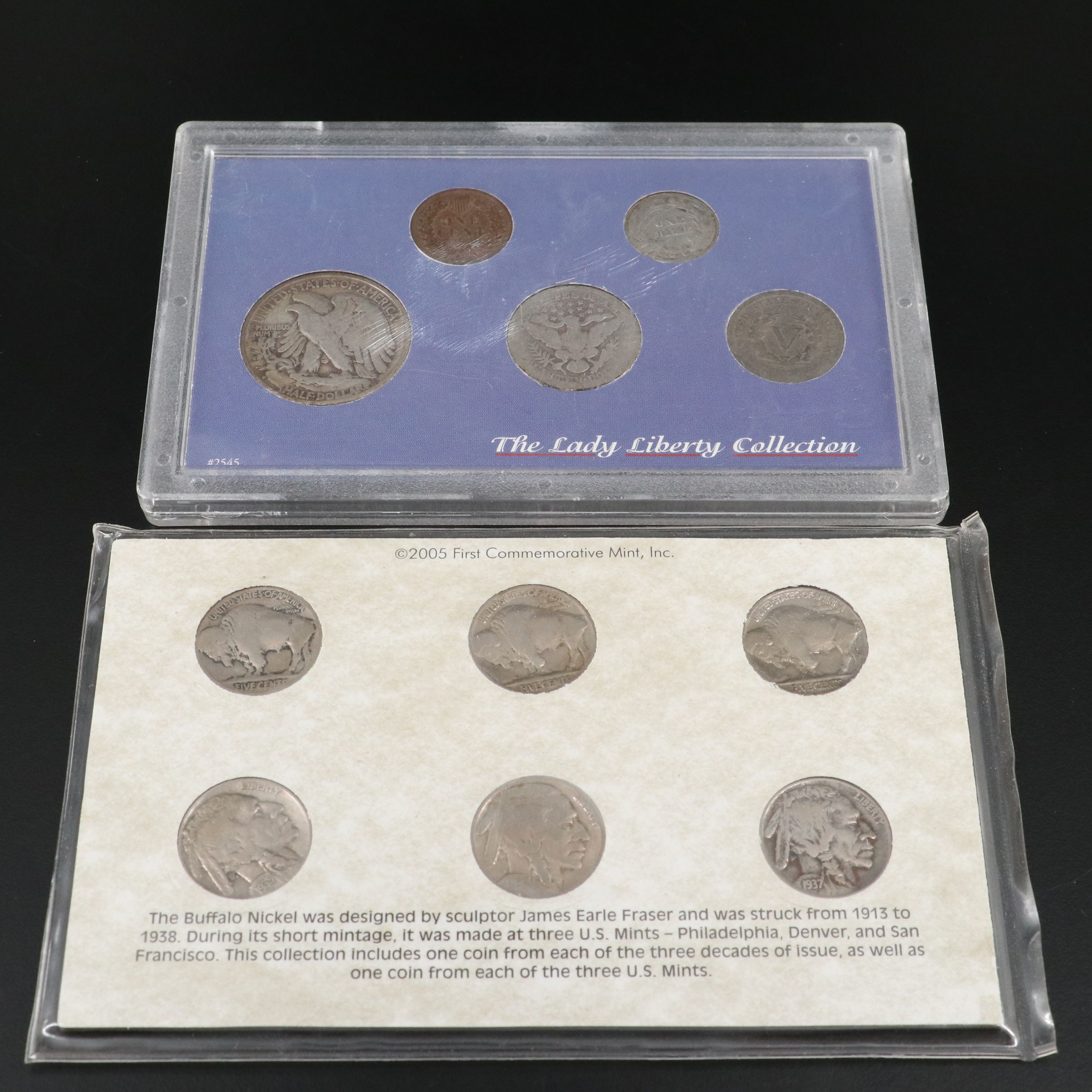 Four Sets of Antique to Vintage U.S. Coins and More, Includes Silver