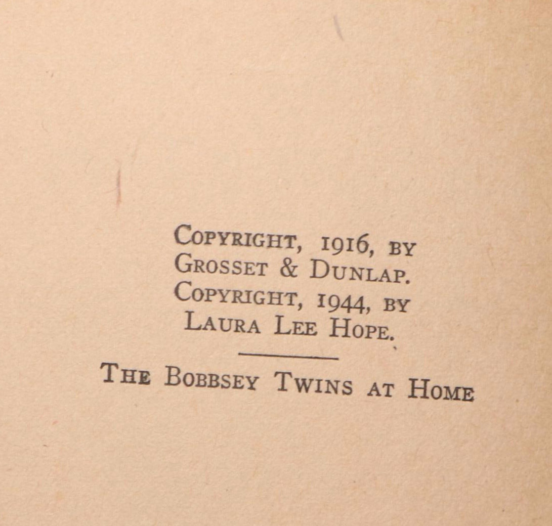 "The Bobbsey Twins and Baby May" by Laura Lee Hope and More Children's Books