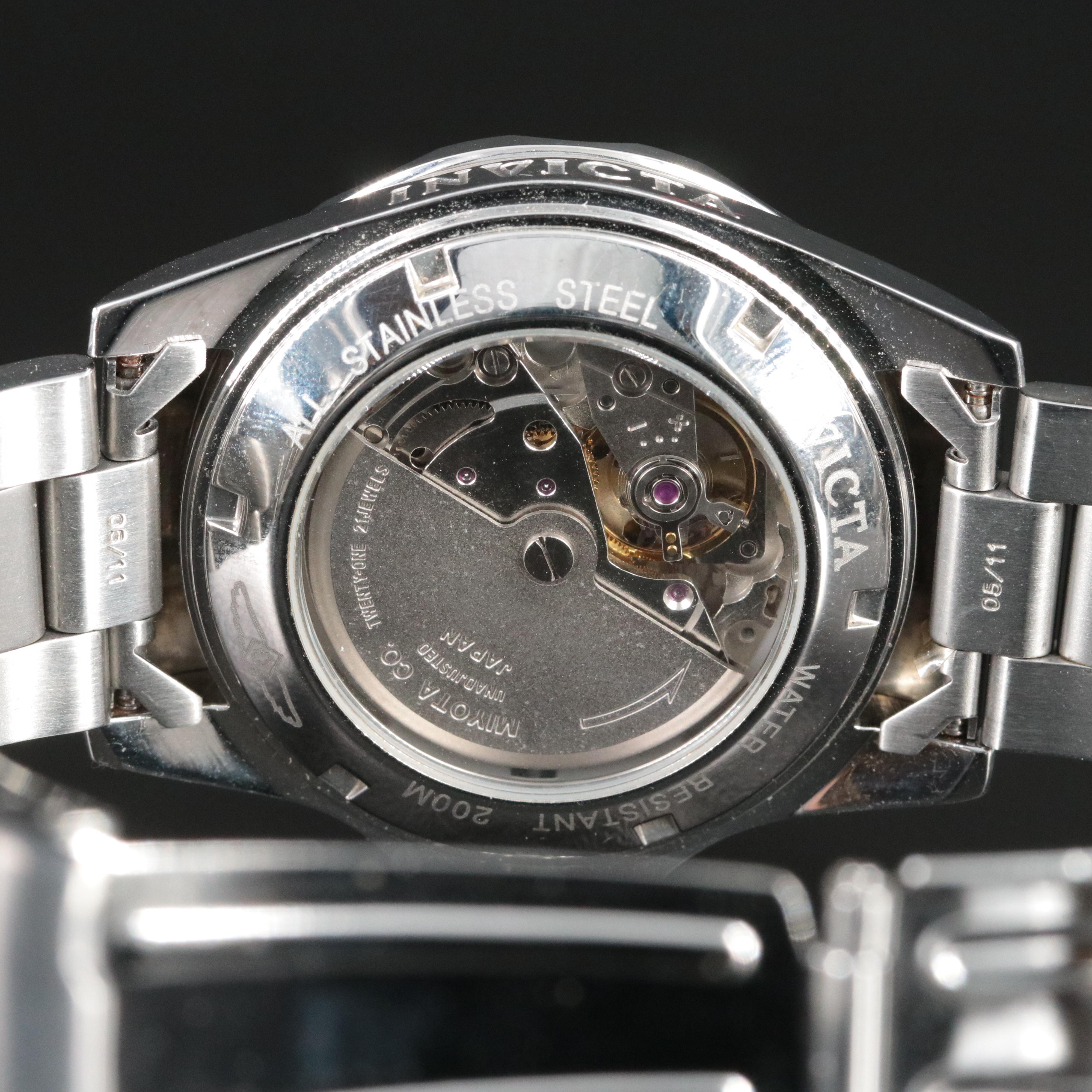 Invicta Mosaic Mother-of-Pearl and Wood Tiles Dial Watch