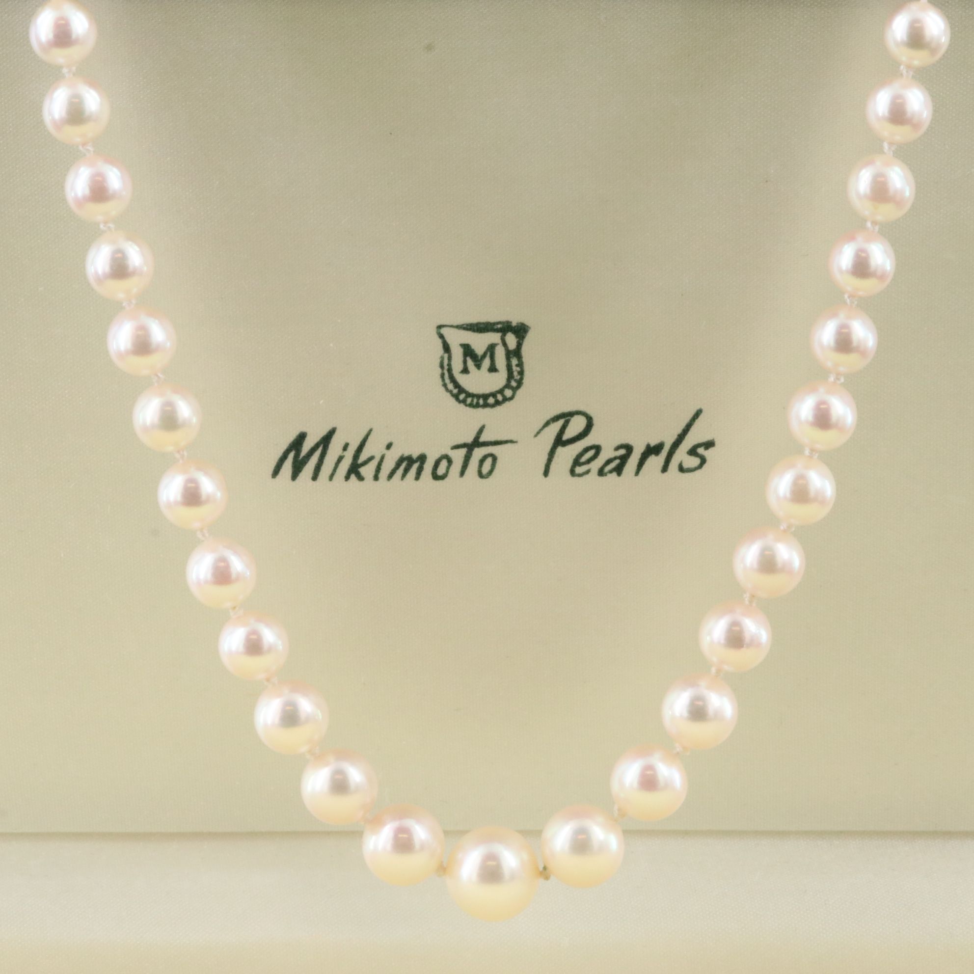 Mikimoto Pearl Graduated Necklace with Sterling Clasp