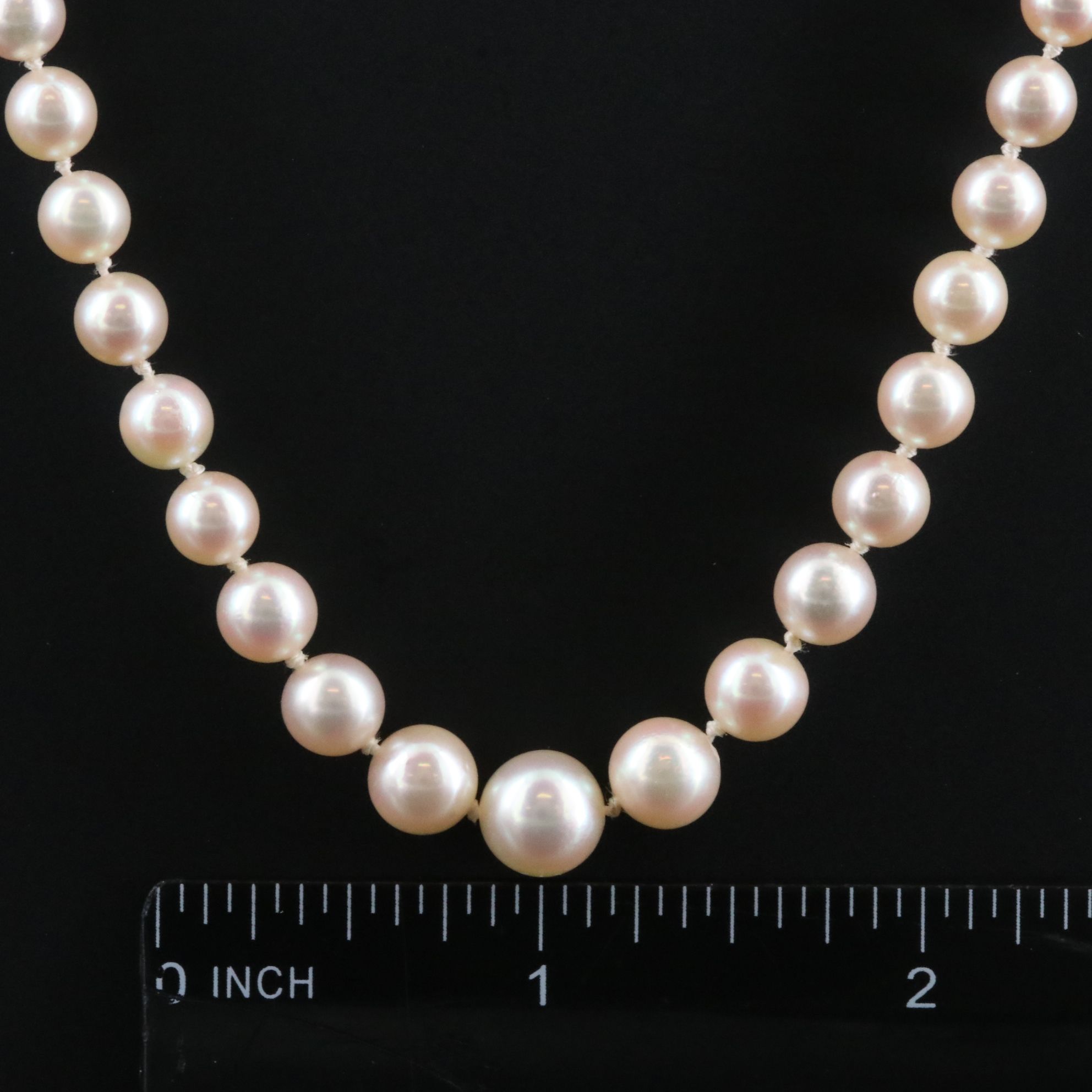 Mikimoto Pearl Graduated Necklace with Sterling Clasp