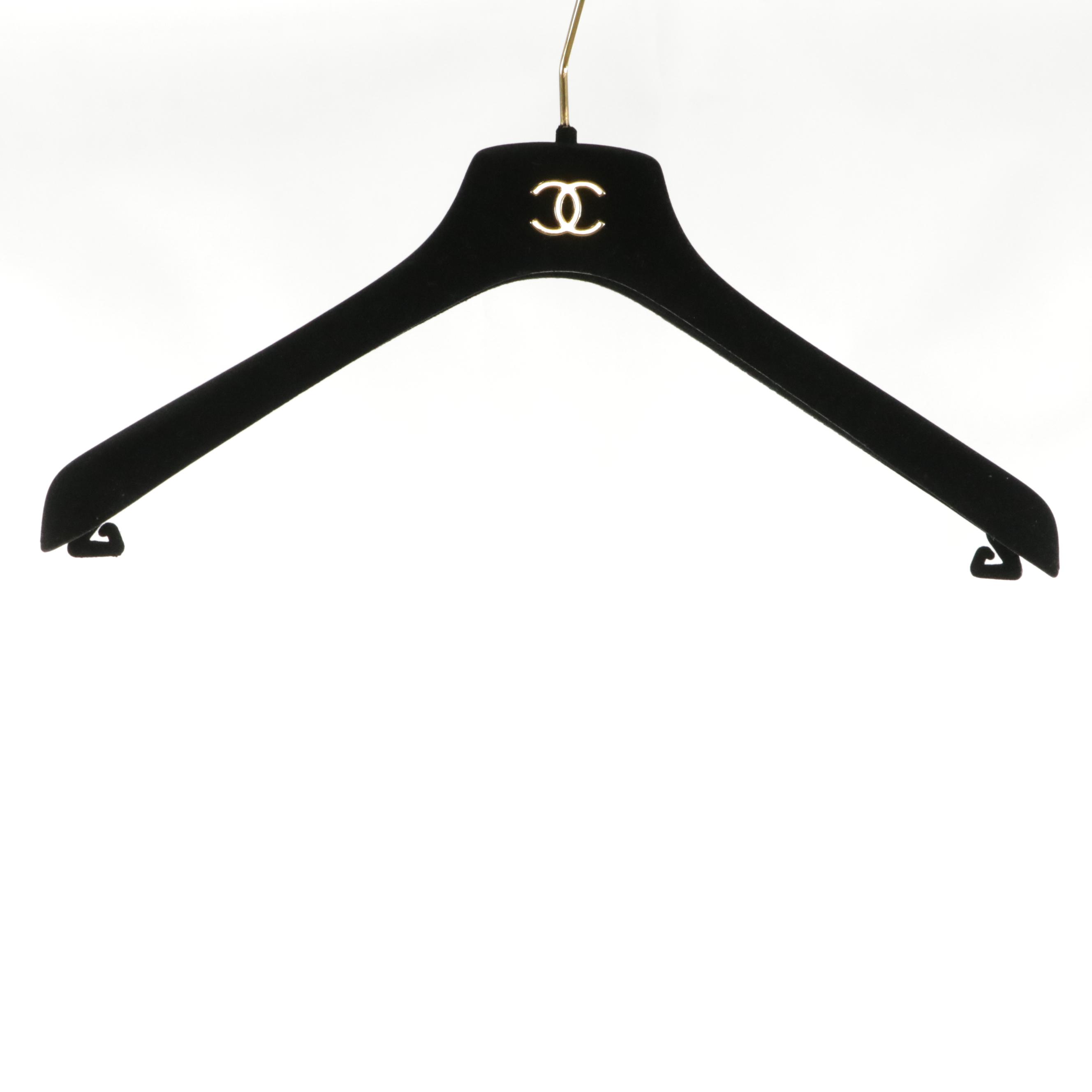 Chanel Black Tweed Button-Front Jacket with Interwoven Silk Ribbon