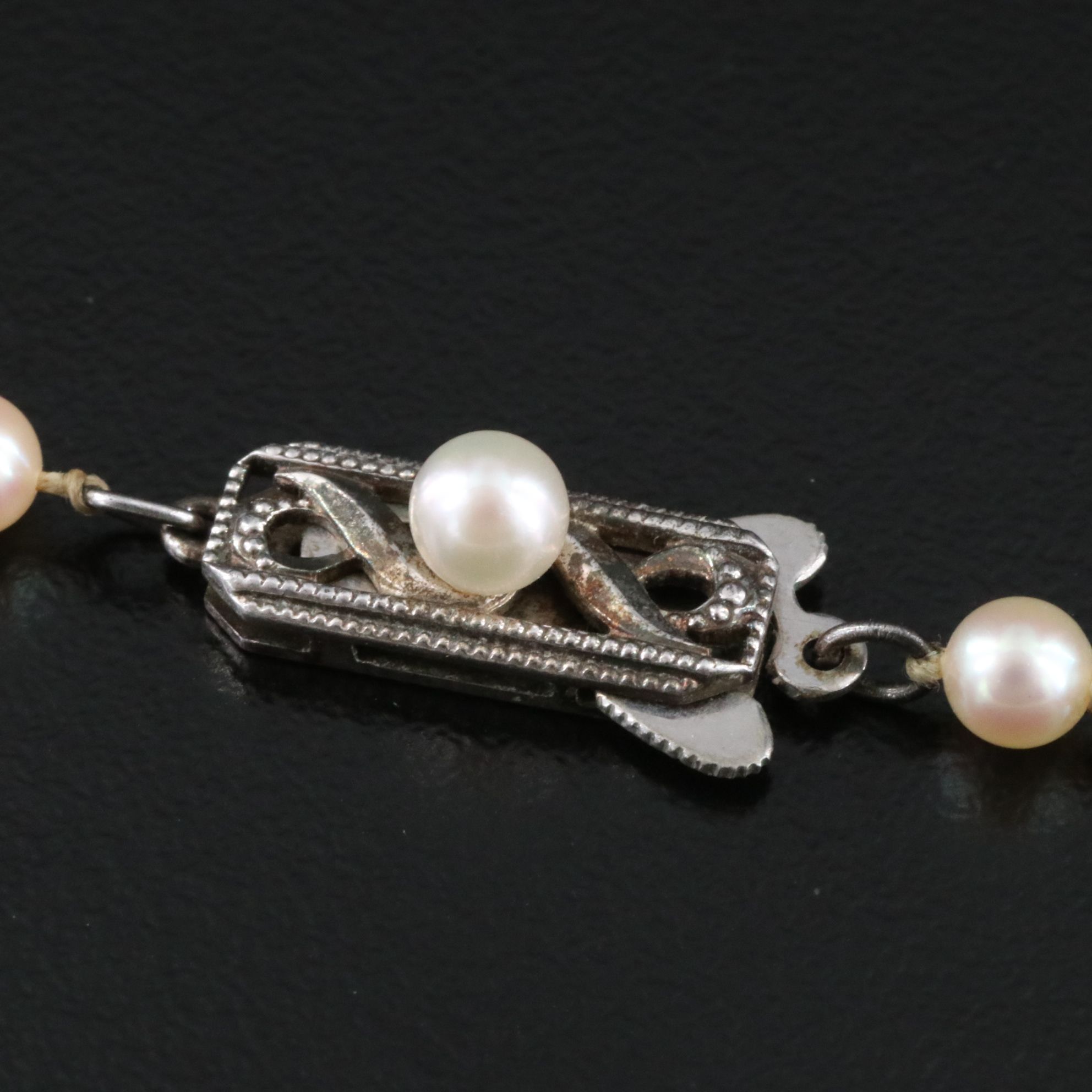 Mikimoto Pearl Graduated Necklace with Sterling Clasp