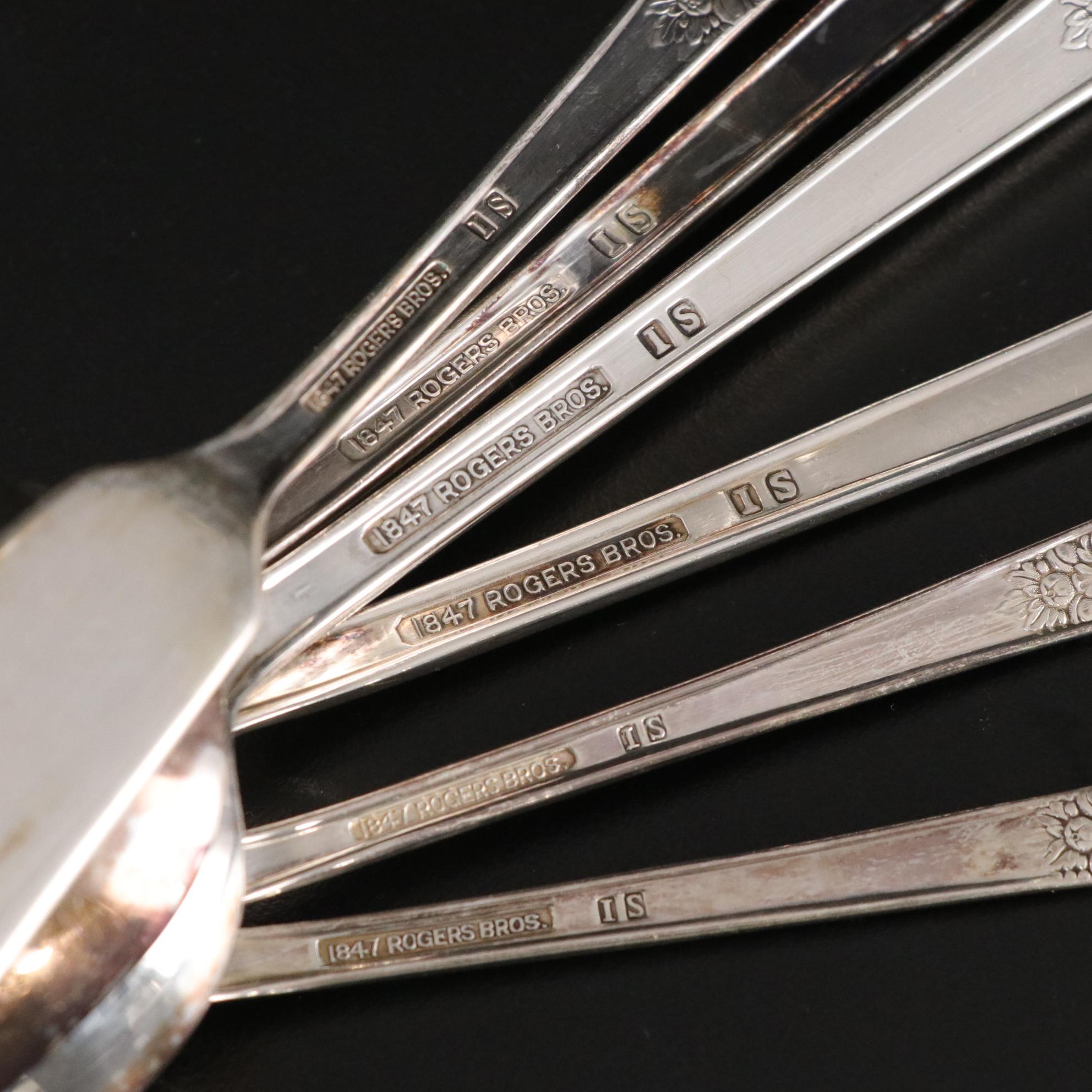 Rogers Bros. International Silver "Adoration" Silver Plate Flatware Service