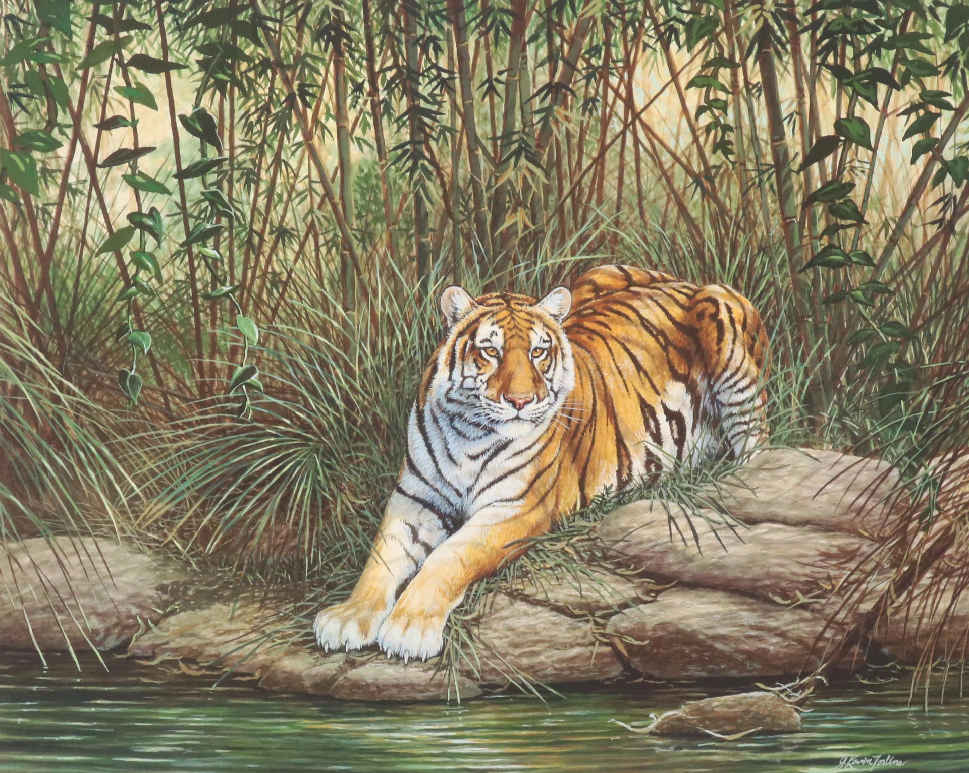 James Kevin Torline Giclée "Bengal Tiger in the Jungle," 2006