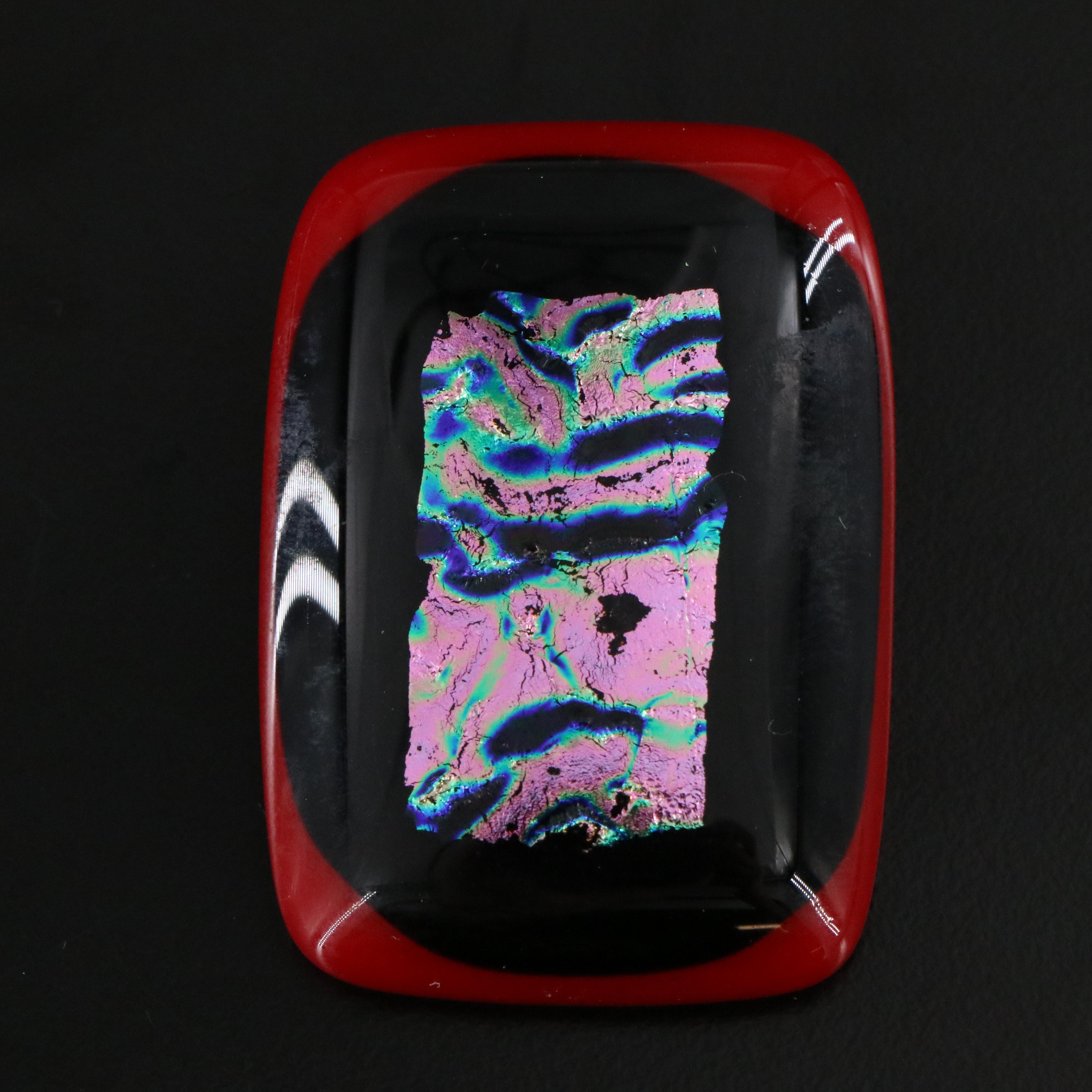 Dichroic Glass Pendants and Converter Brooch