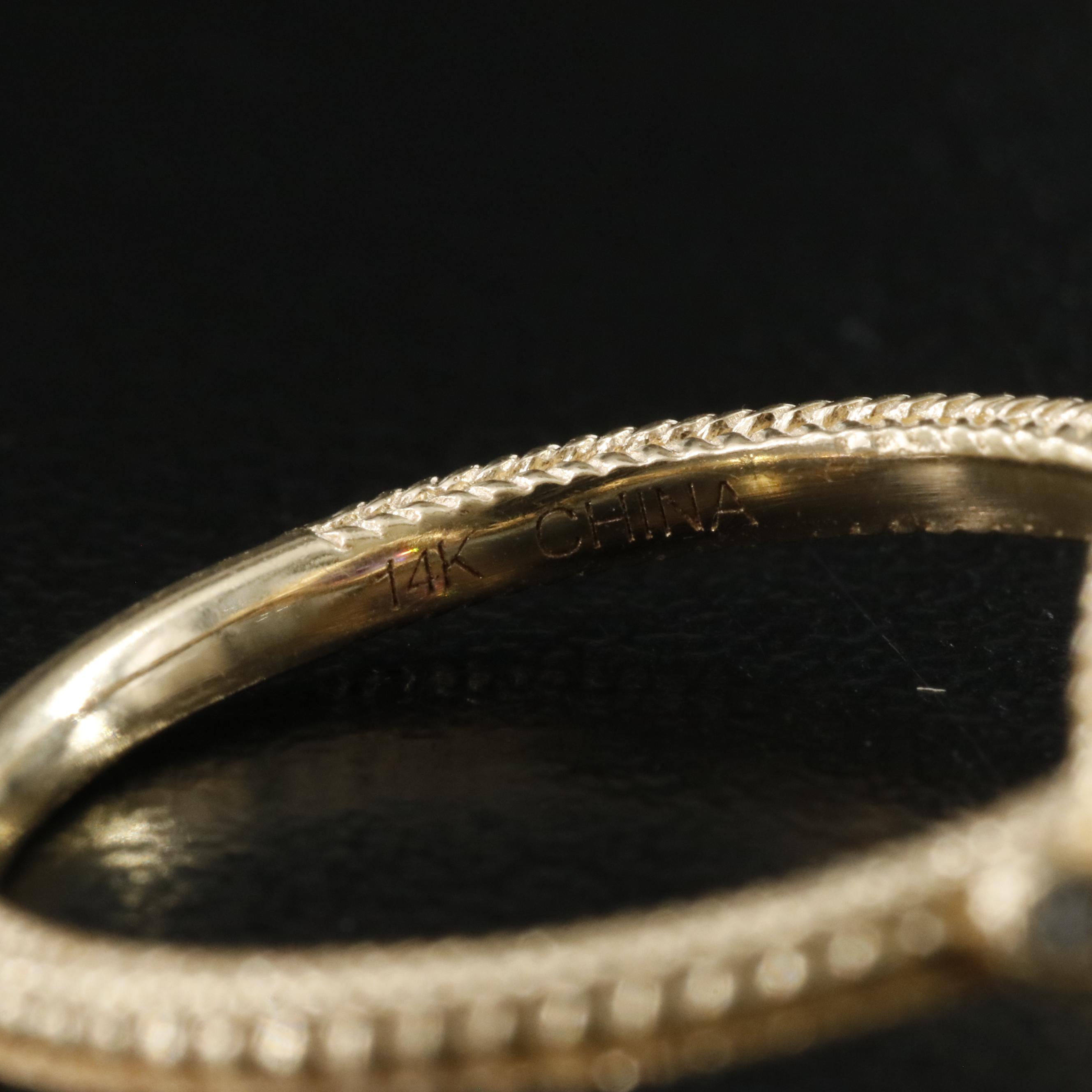 Judith Ripka 14K Amethyst and Diamond Ring