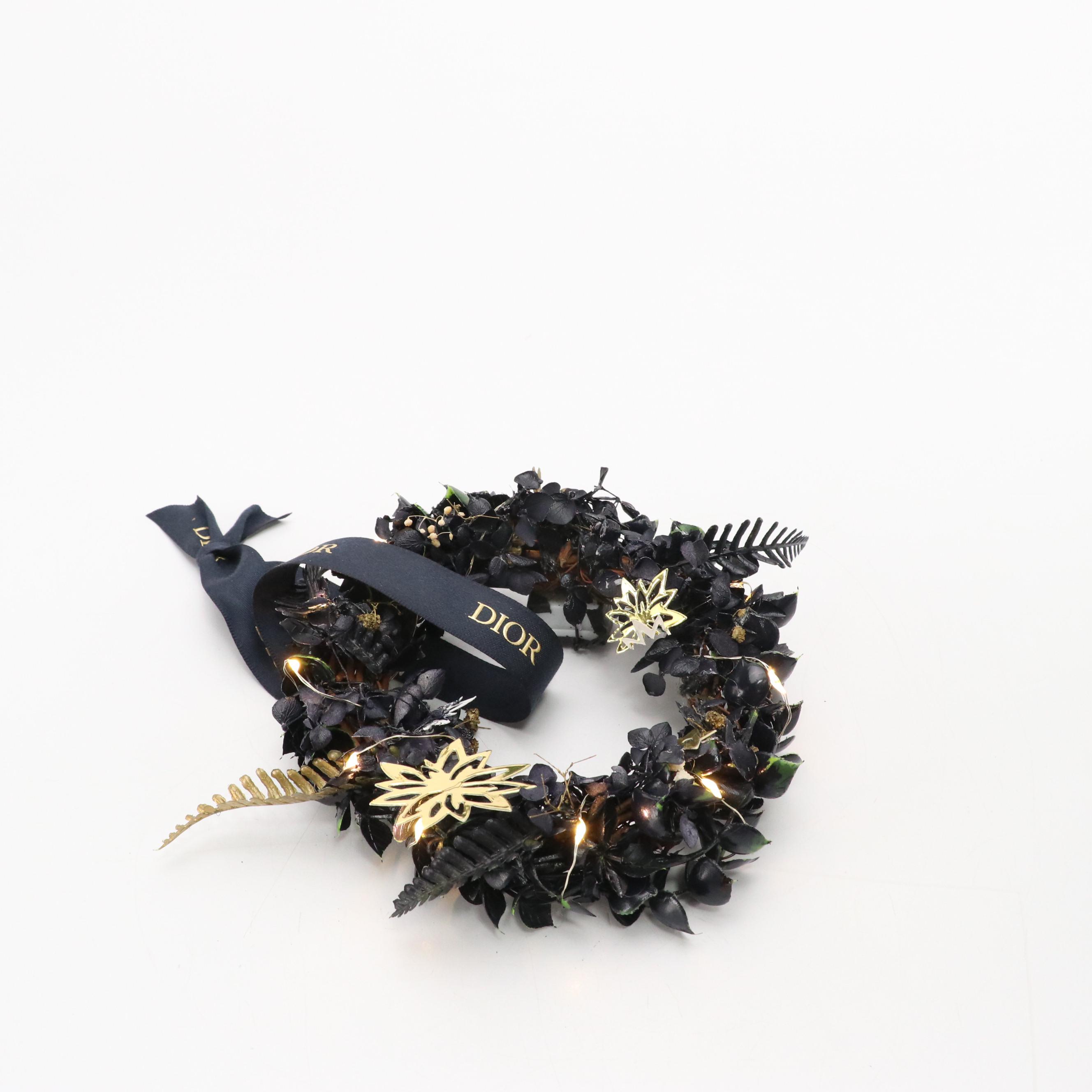 Christian Dior Beauty Promotional Light Up Mini Wreath and Star Ornament