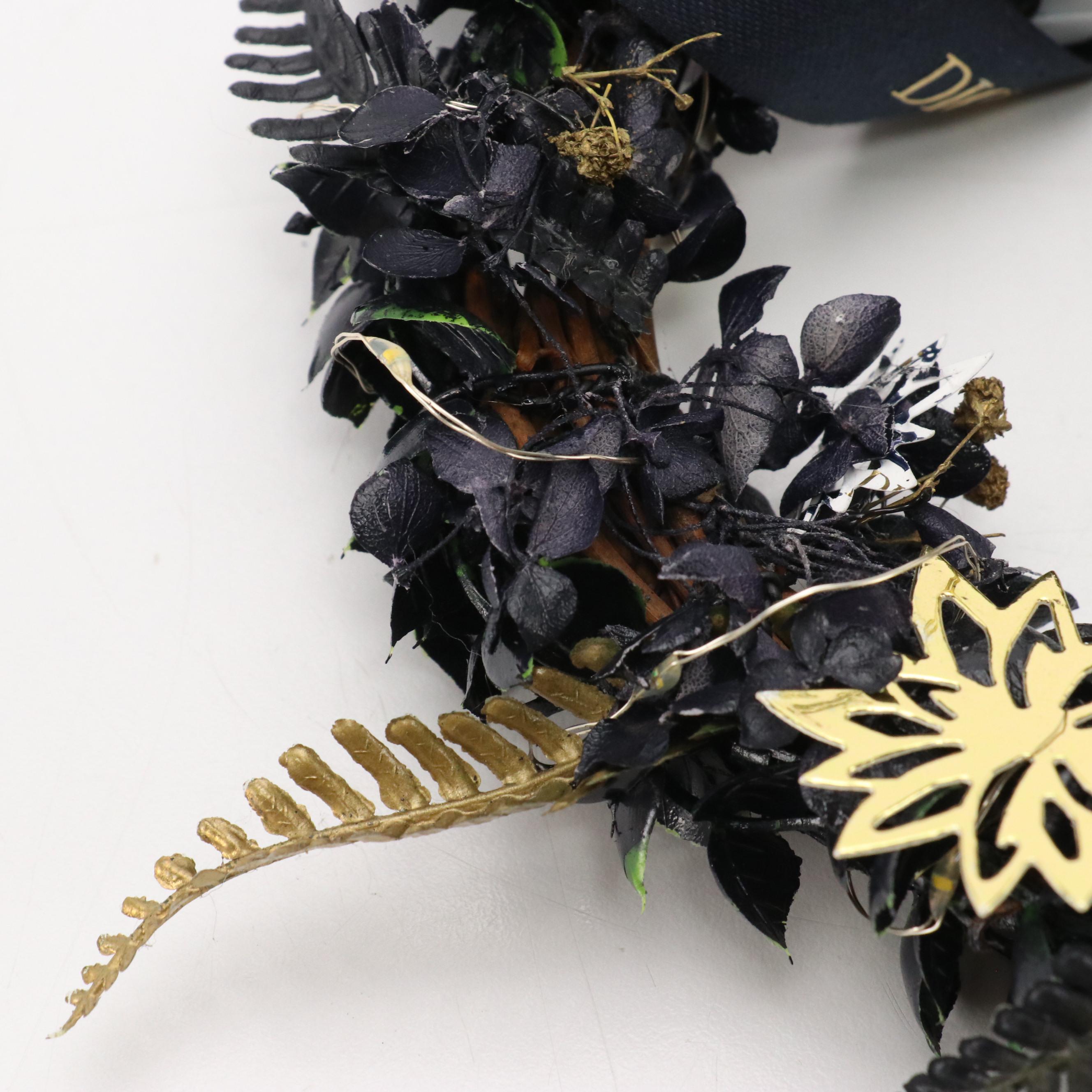 Christian Dior Beauty Promotional Light Up Mini Wreath and Star Ornament