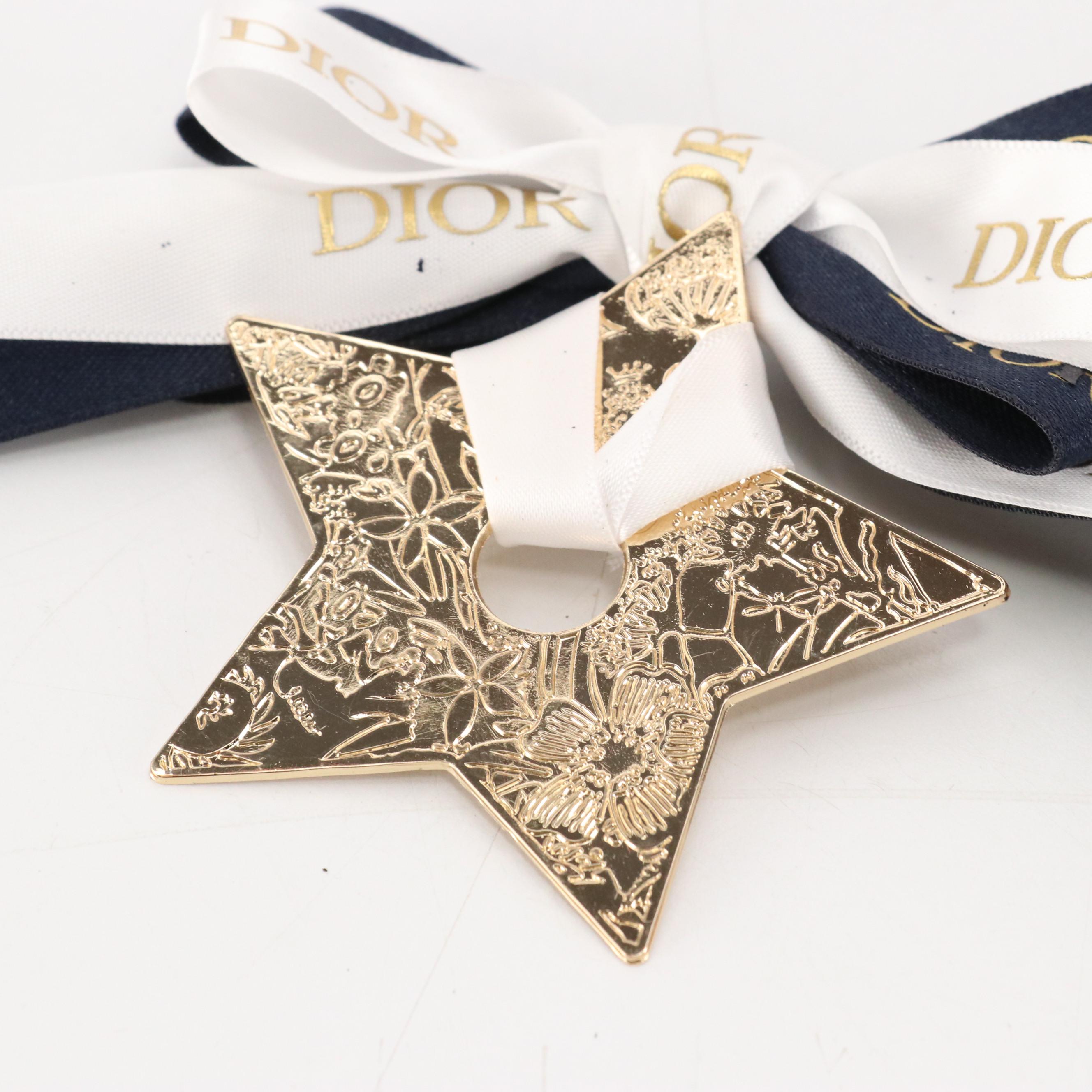 Christian Dior Beauty Promotional Light Up Mini Wreath and Star Ornament