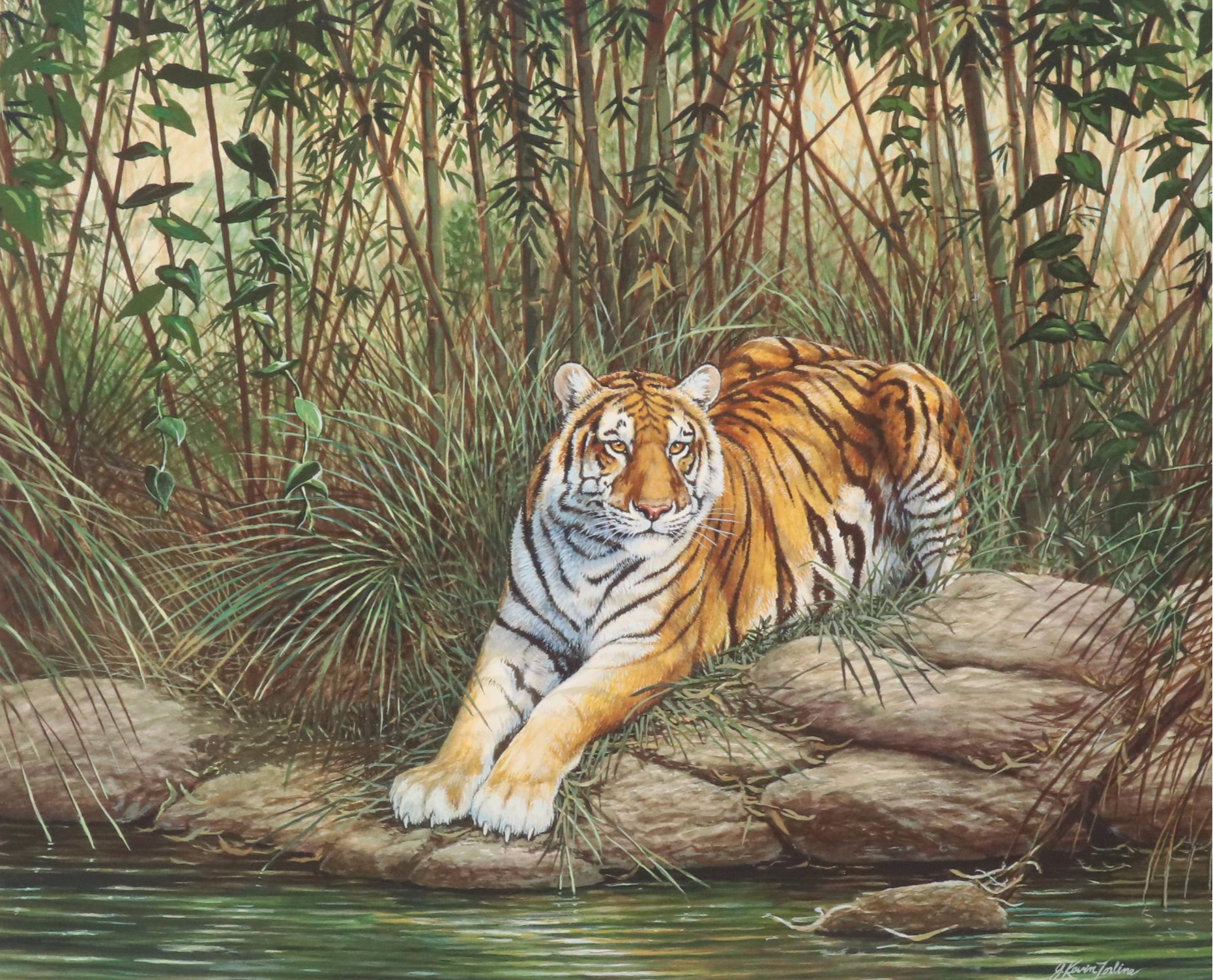 James Kevin Torline Giclée "Bengal Tiger in the Jungle," 2006