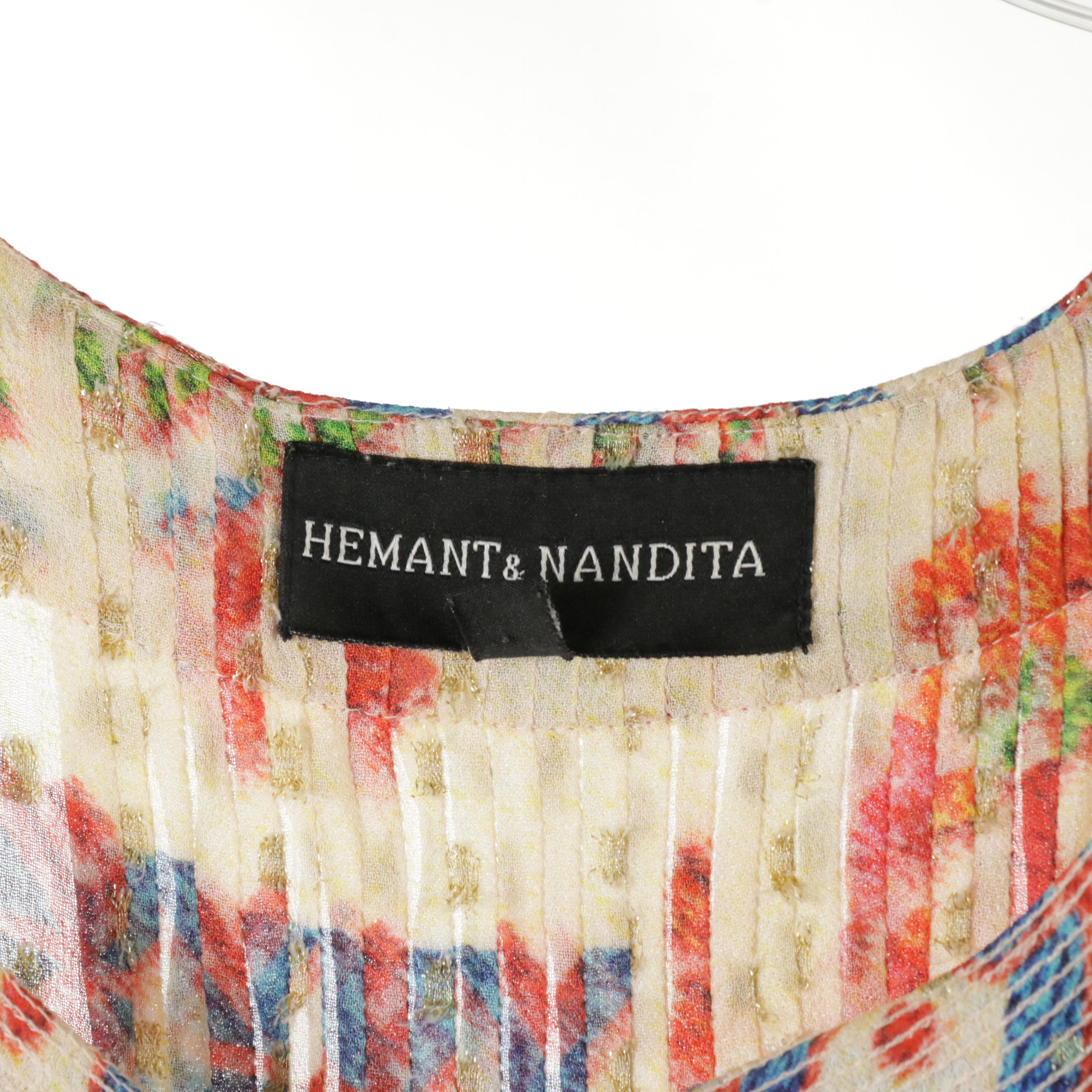 Ganni Lace Open-Front Blouse, Hemant & Nandita Kaftan Dress, Other Linen Dress