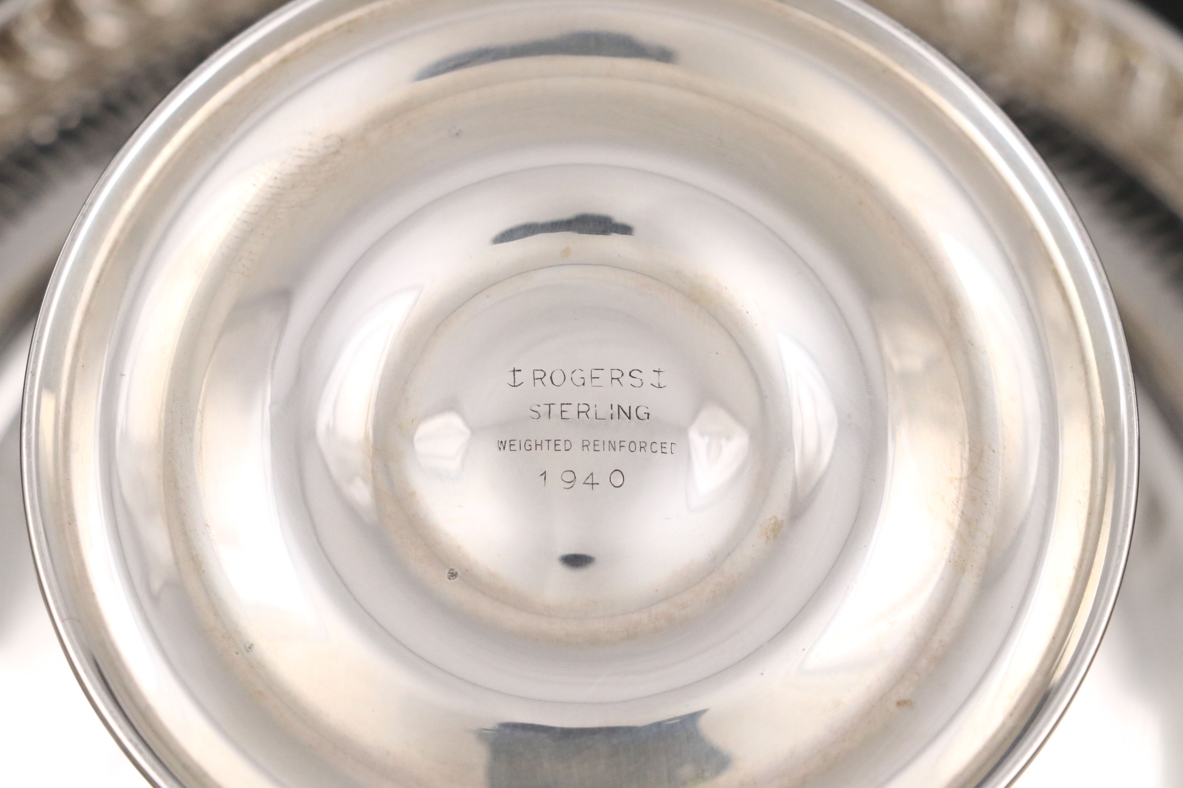 Etched Glass and Sterling Champagne Coupes with Sterling Compotes, 20th C.